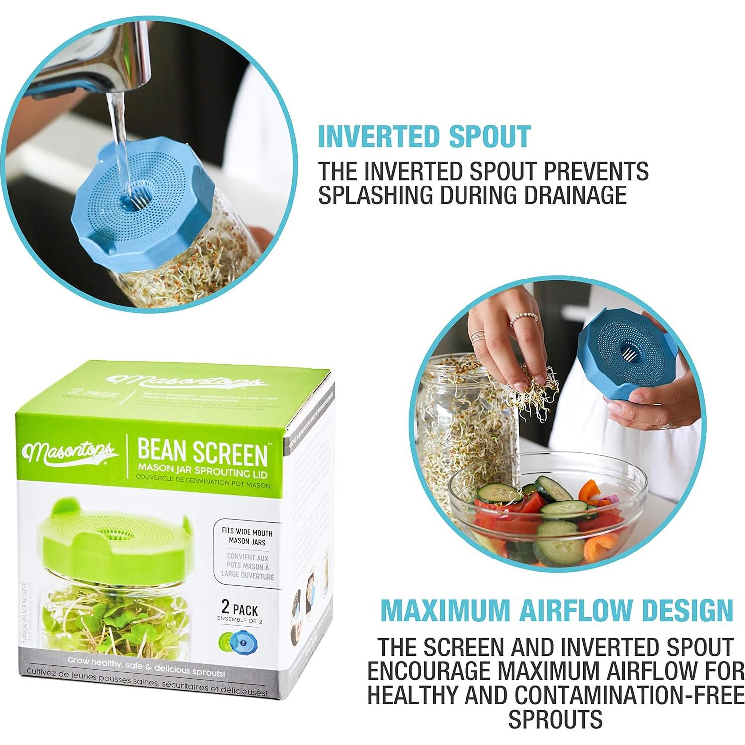 Kit de Germinación Masontops Bean Screen - 2 Tapas y Semillas