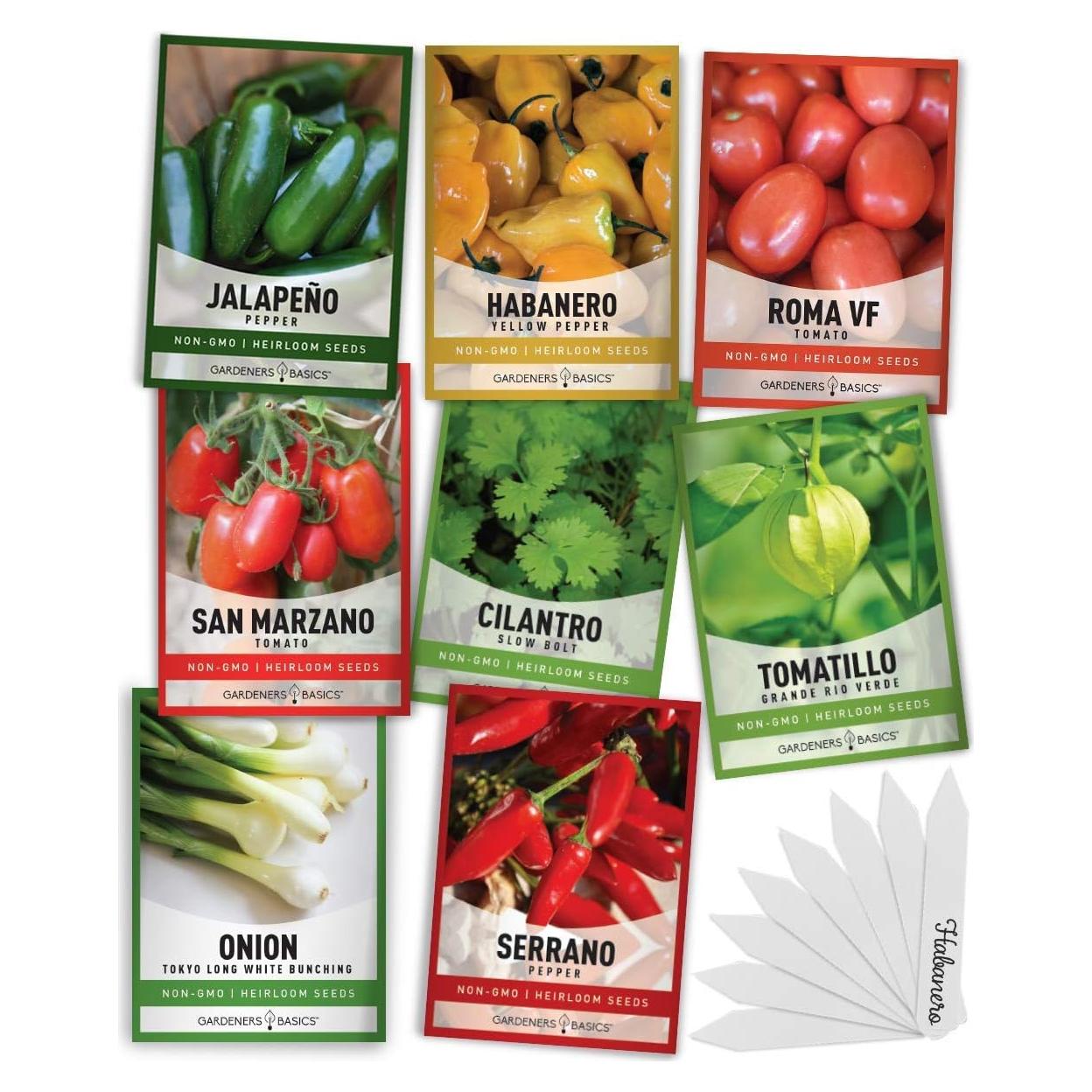 Kit de Semillas para Salsa Picante Gardeners Basics - 8 Variedades