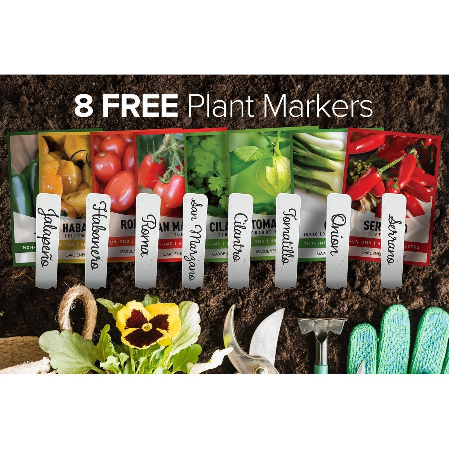 Kit de Semillas para Salsa Picante Gardeners Basics - 8 Variedades