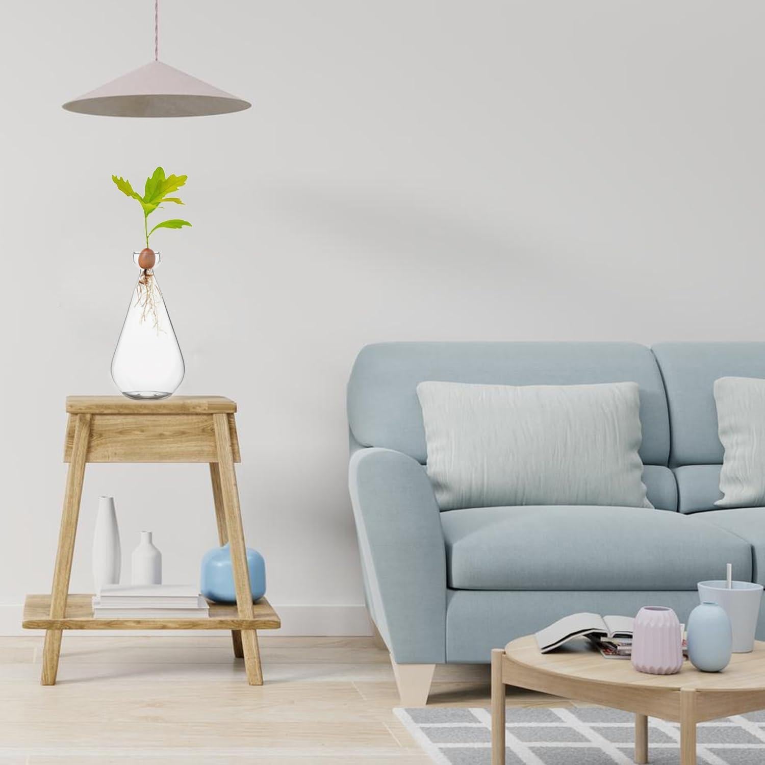 Jarrón de Propagación de Bellota Gartely 8x15 cm Vidrio Claro