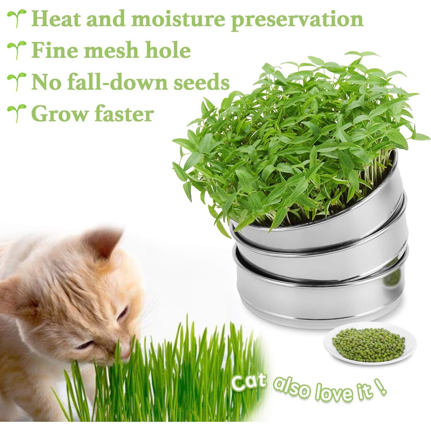 Kit de Germinación Apilable SOLIGT de Acero Inoxidable 2 Niveles