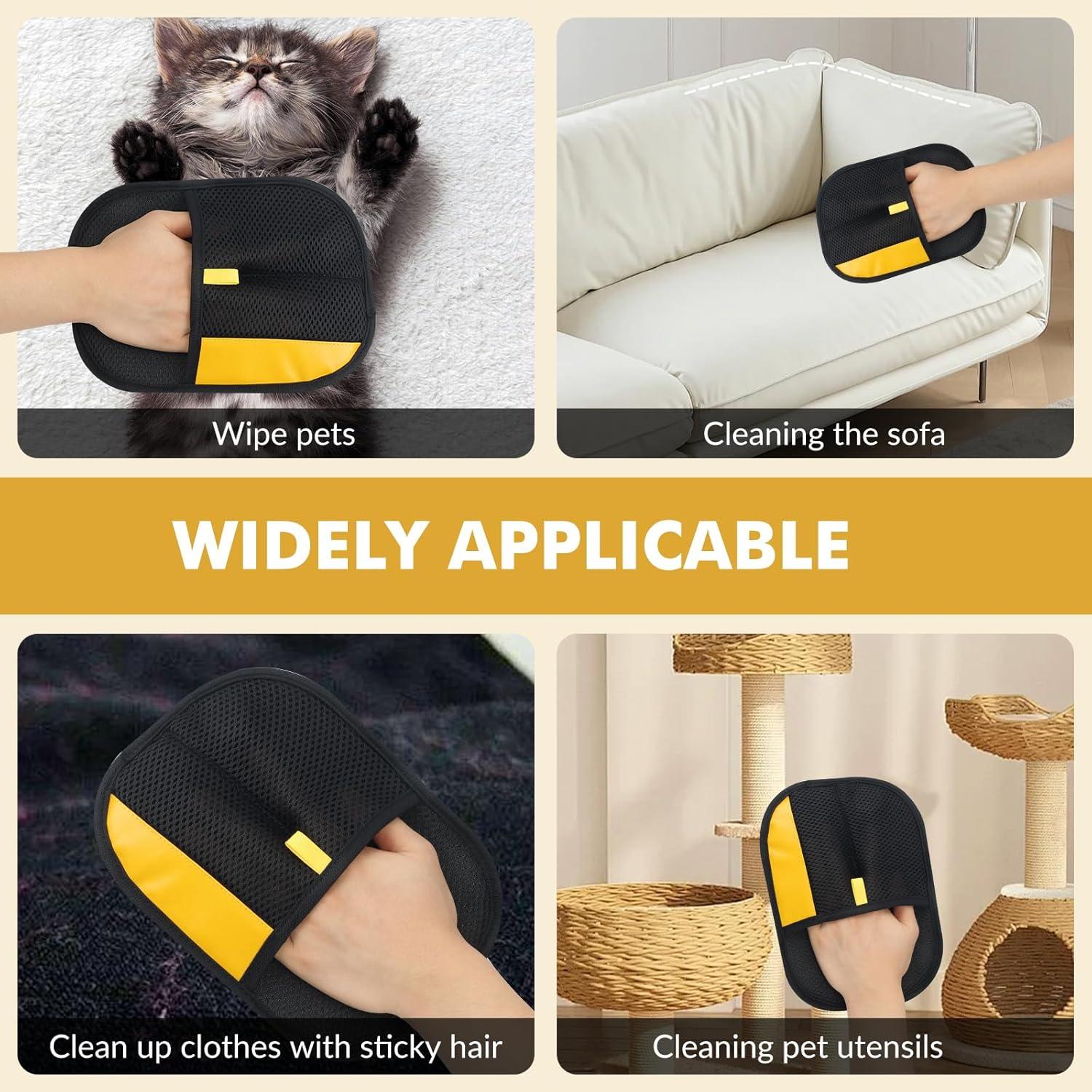 Guantes Electroestáticos para Eliminación de Pelo de Mascotas - 2 Piezas - 24 cm