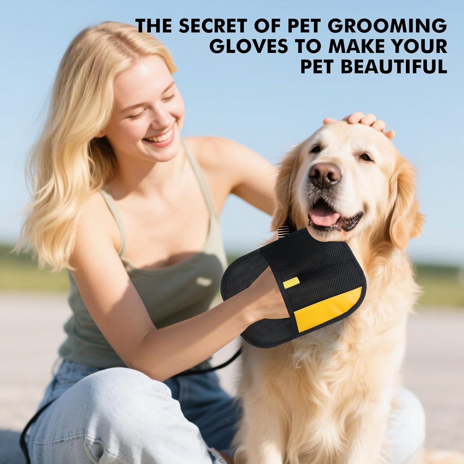 Guantes Electroestáticos para Eliminación de Pelo de Mascotas - 2 Piezas - 24 cm