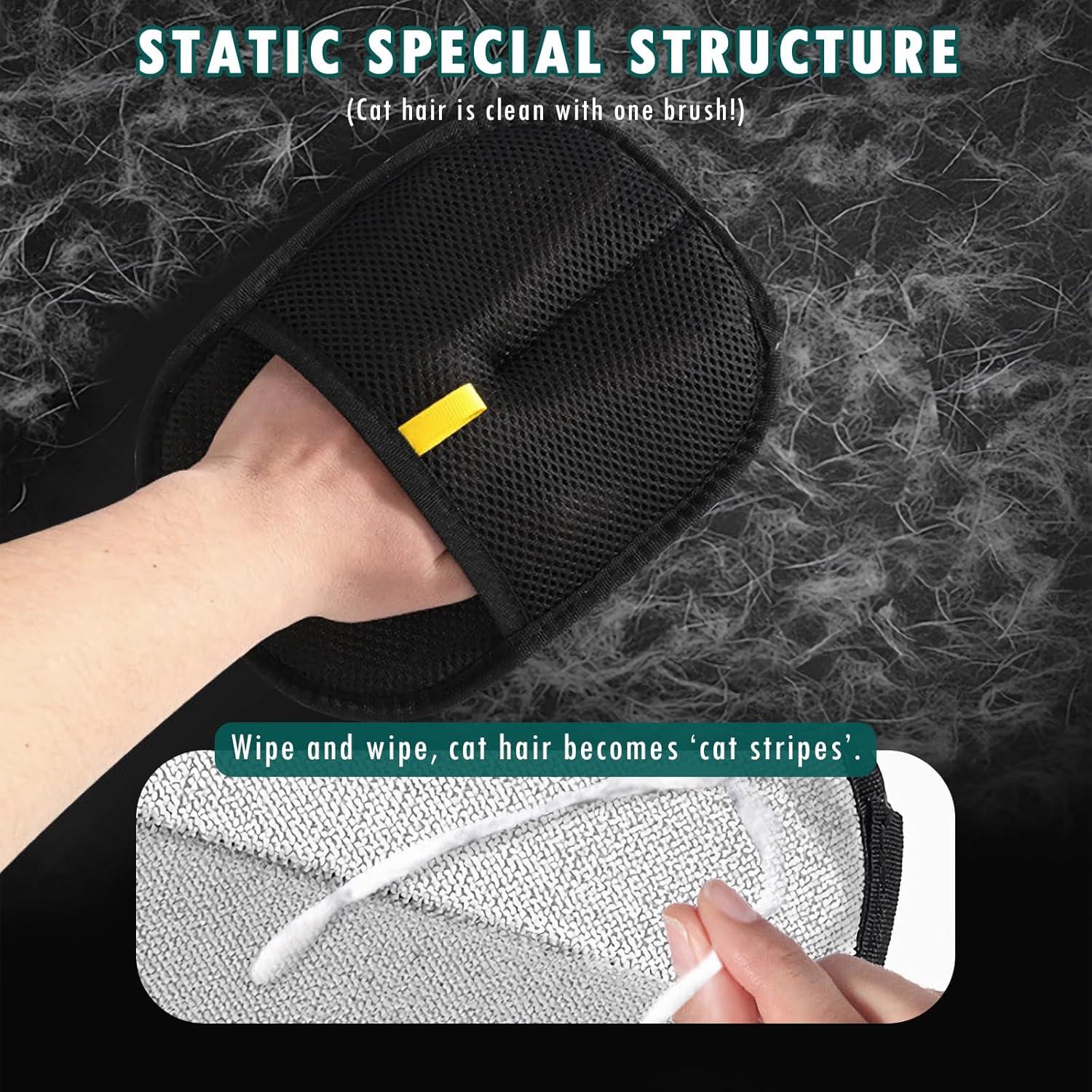 Guantes de Aseo Doble Cara Aerbee para Mascotas 22.5x16.6cm