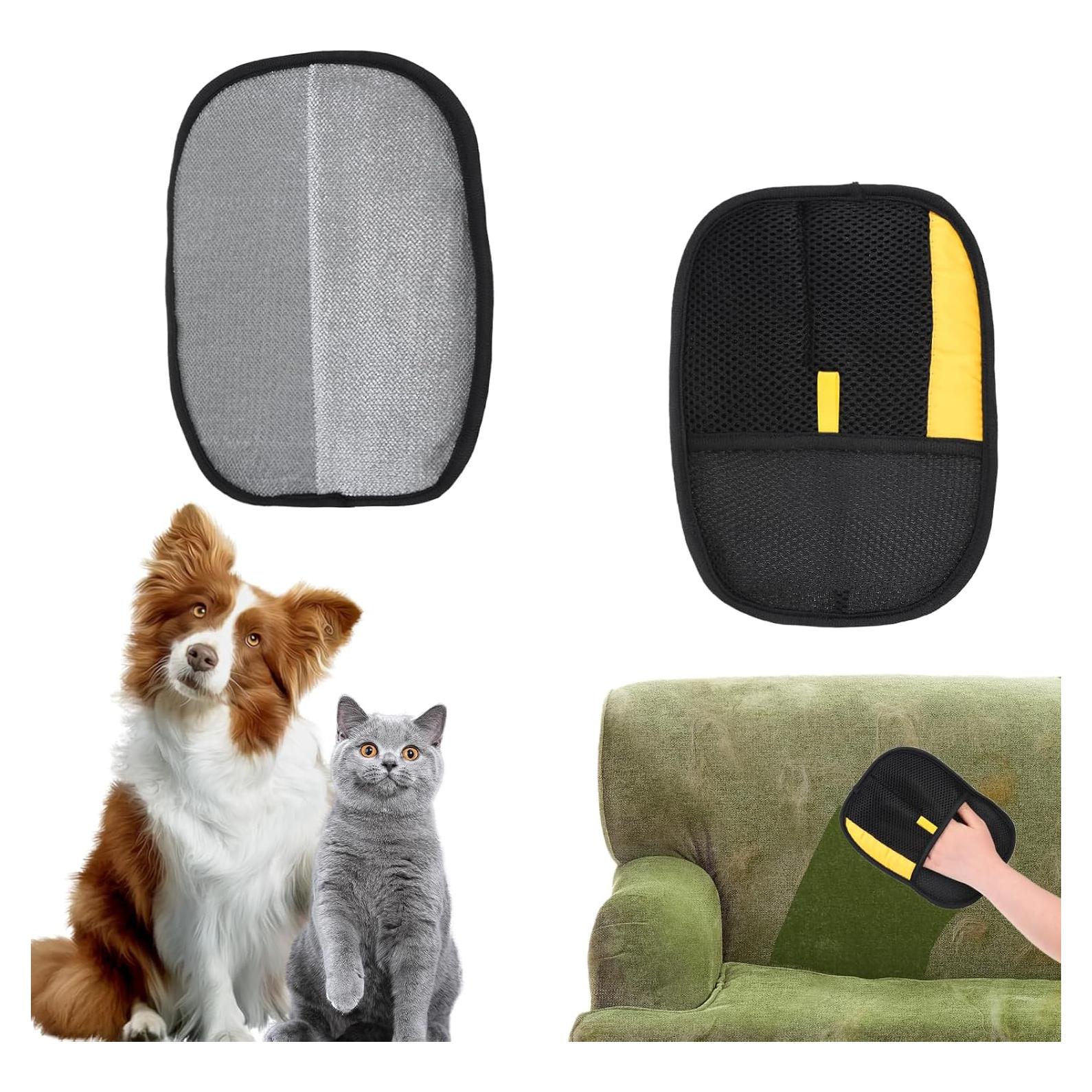 Guantes Removedores de Pelo de Mascota BOHUIZ 2 Piezas Amarillo