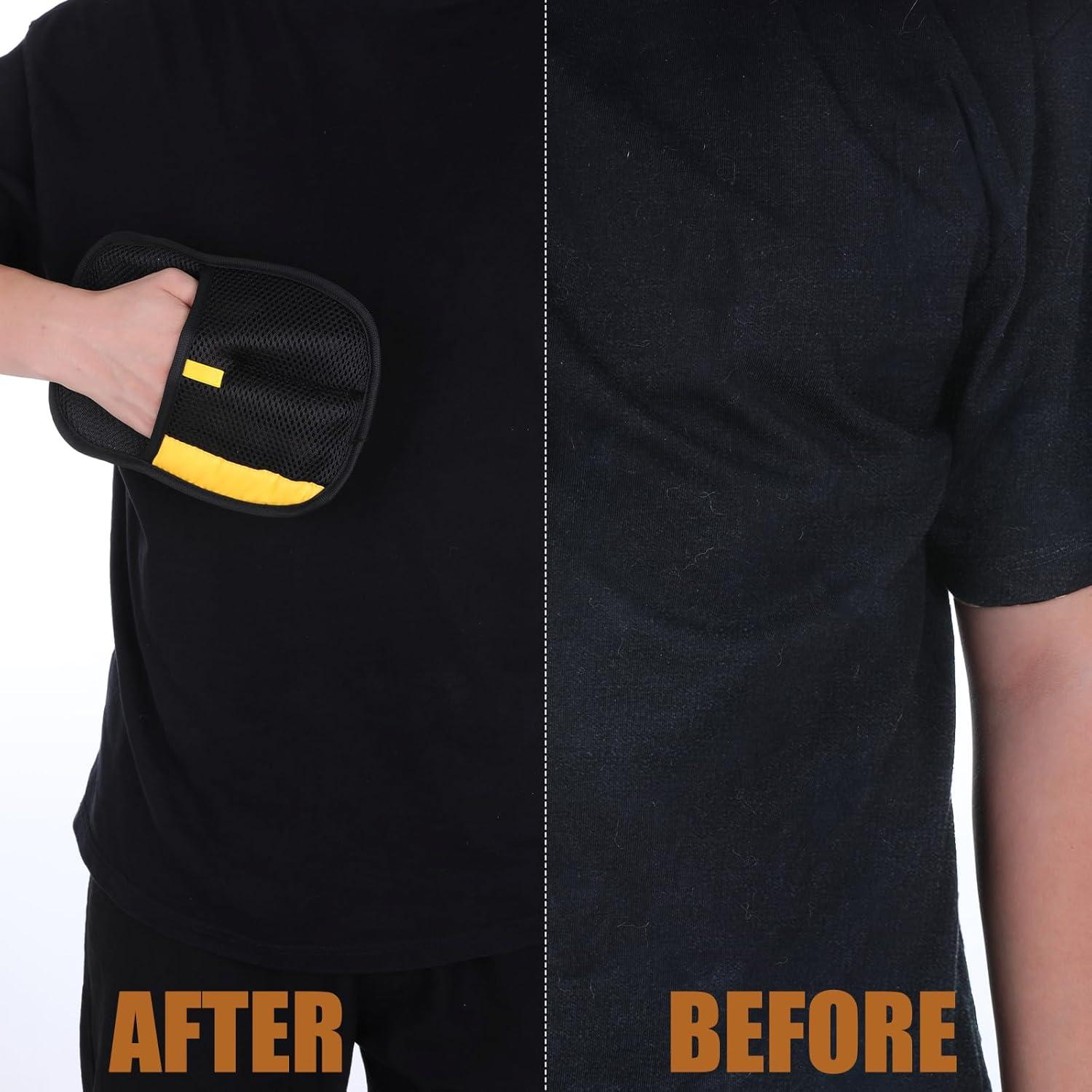 Guantes Removedores de Pelo de Mascota BOHUIZ 2 Piezas Amarillo