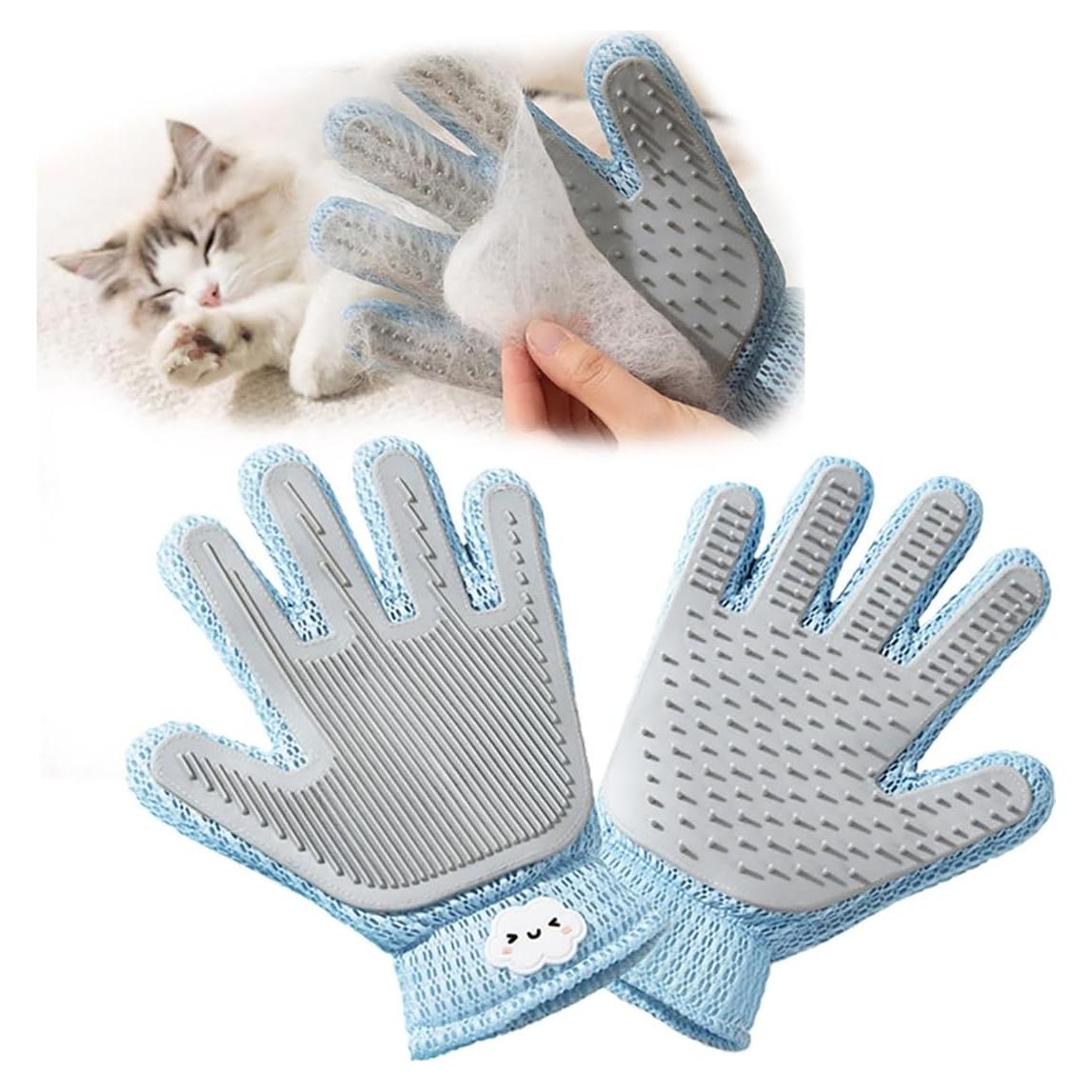 Guantes de Aseo 2 en 1 Cool Lemon para Mascotas - Quitapelos