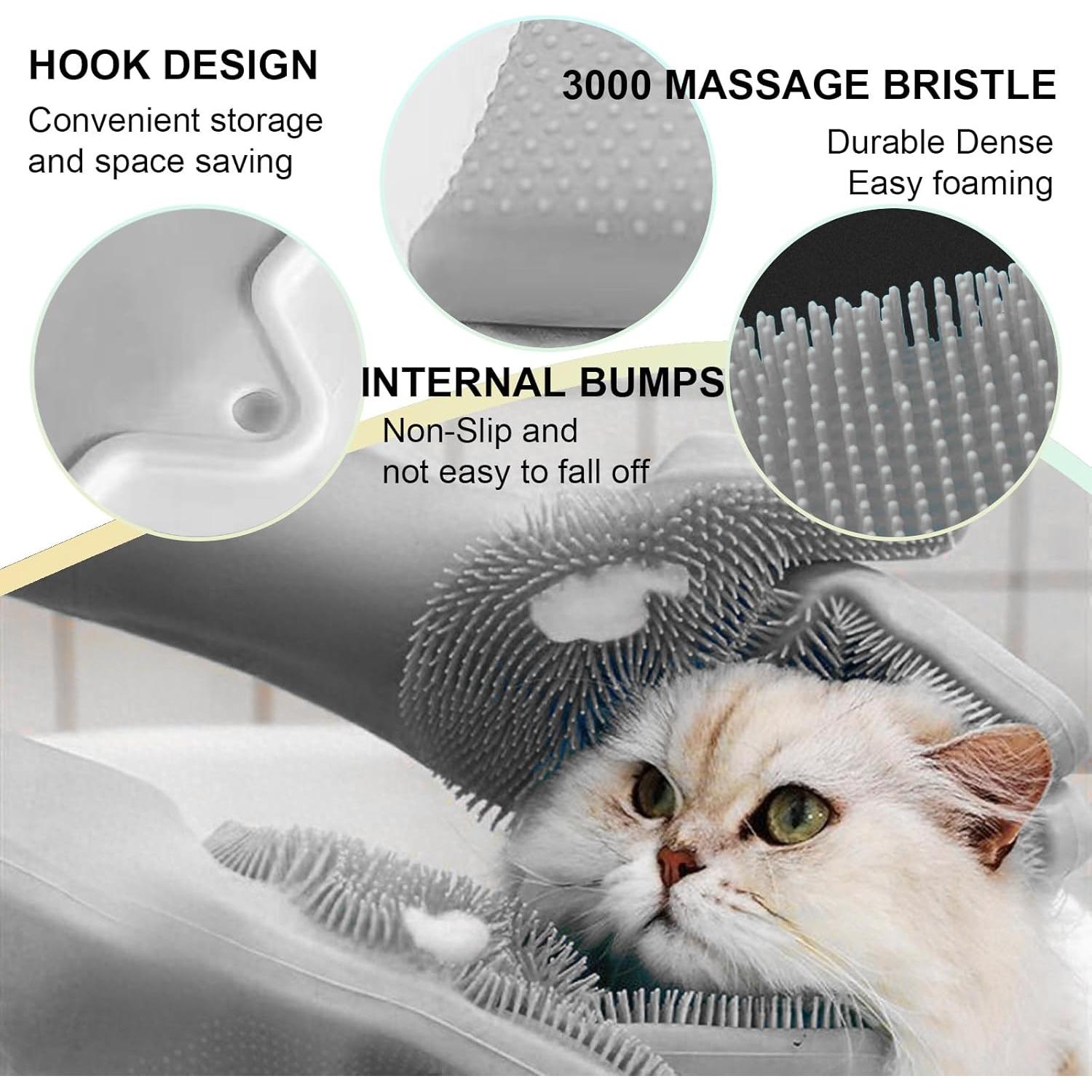 Guantes de Aseo para Mascotas AKEISHE - Silicona 5 Dedos