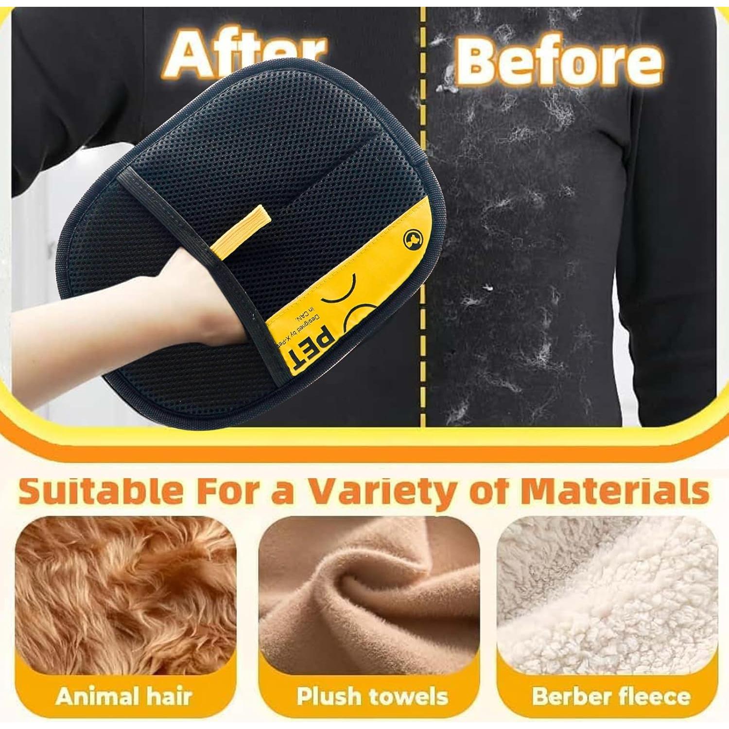 Guante Removedor de Pelo de Mascotas Genérico 2PC Negro