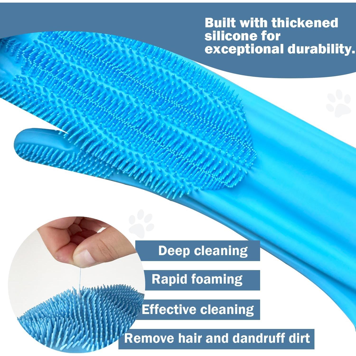 Guantes de Acicalamiento Anazzly para Mascotas 2 en 1