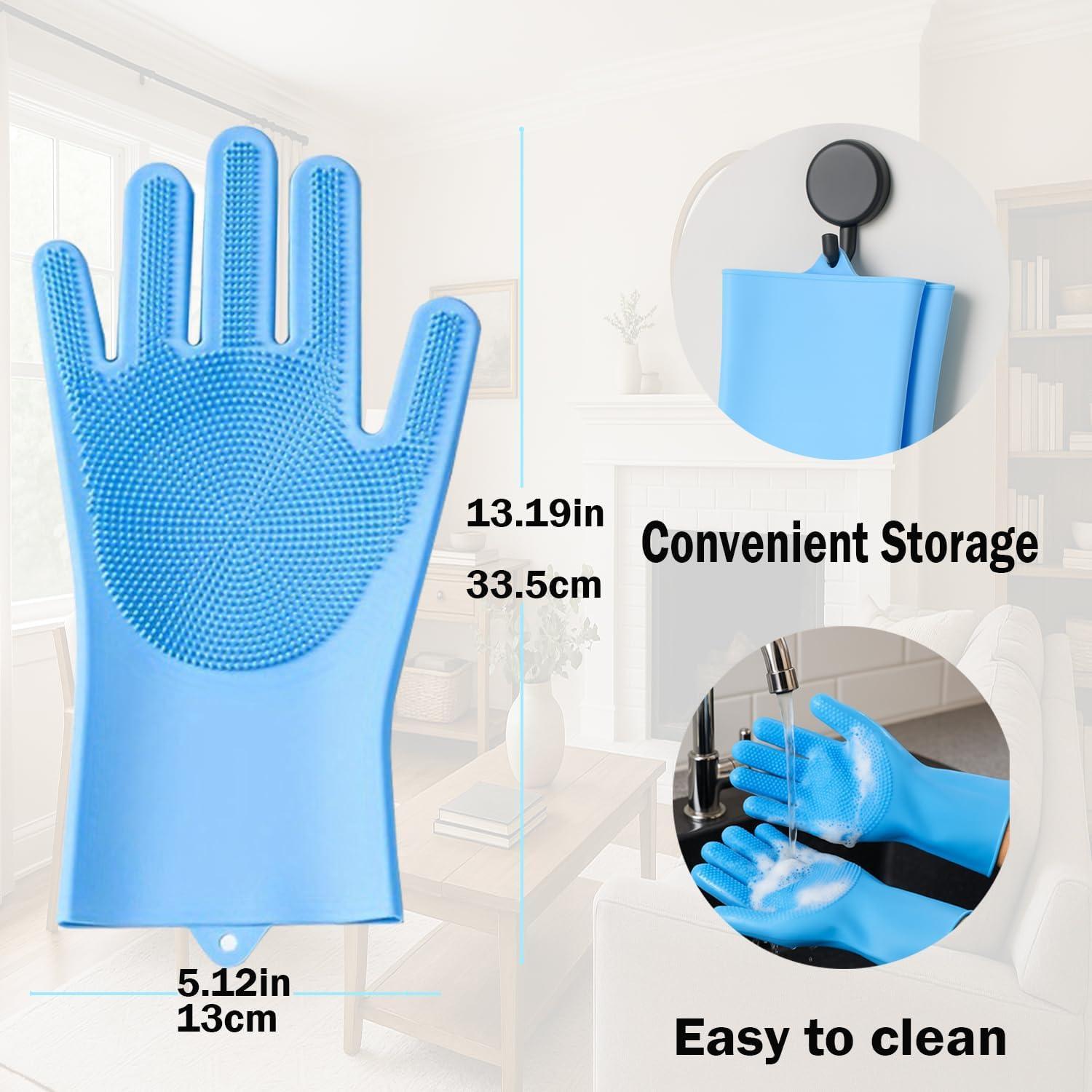 Guantes de Acicalamiento Anazzly para Mascotas 2 en 1