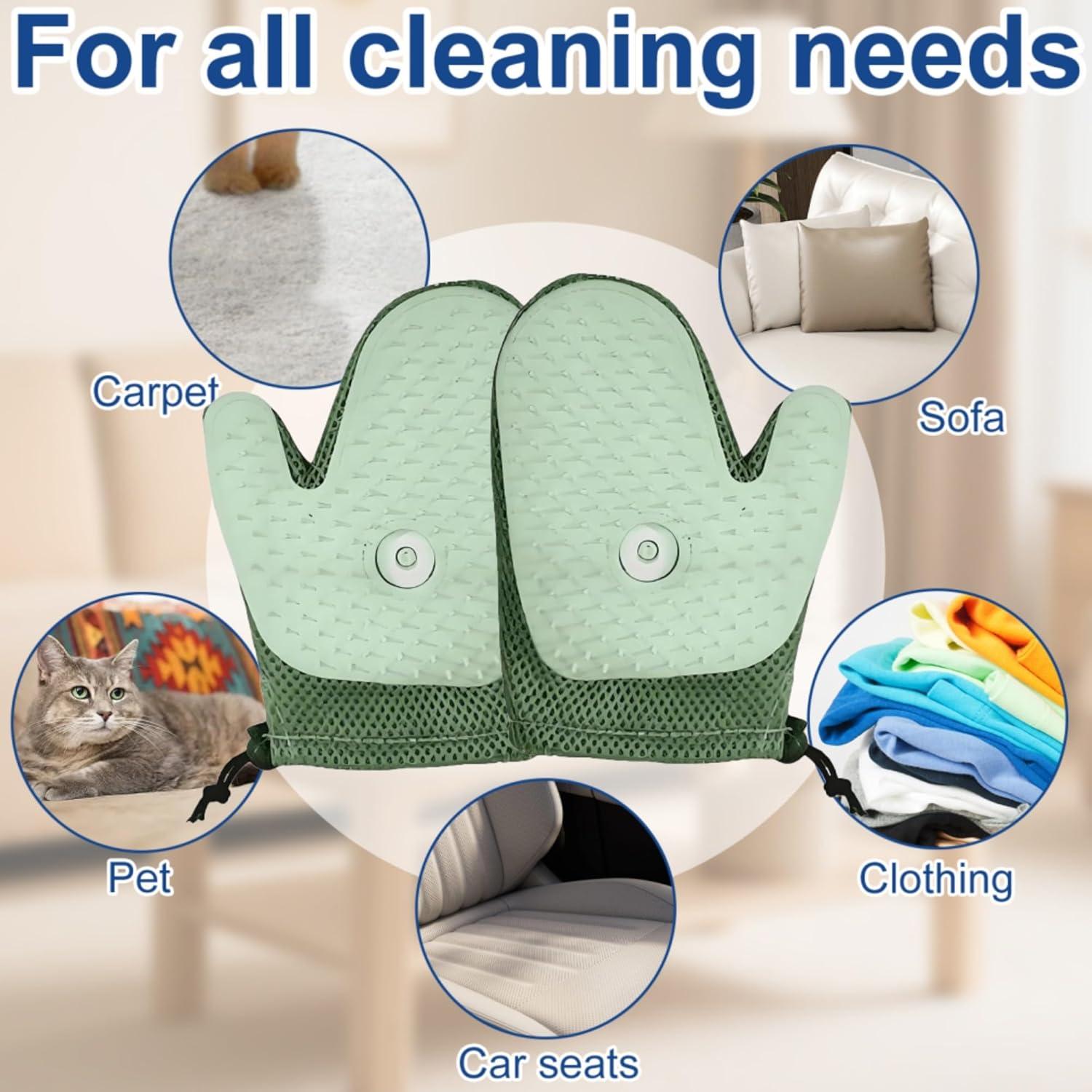 Guante de Acicalamiento para Mascotas Genérico 3 en 1 Verde