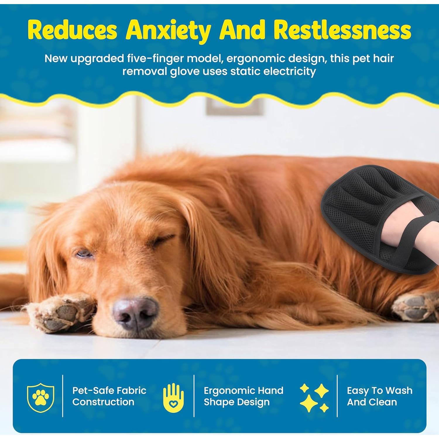 Guante Electroestático Niblomia para Remoción de Pelo de Mascotas