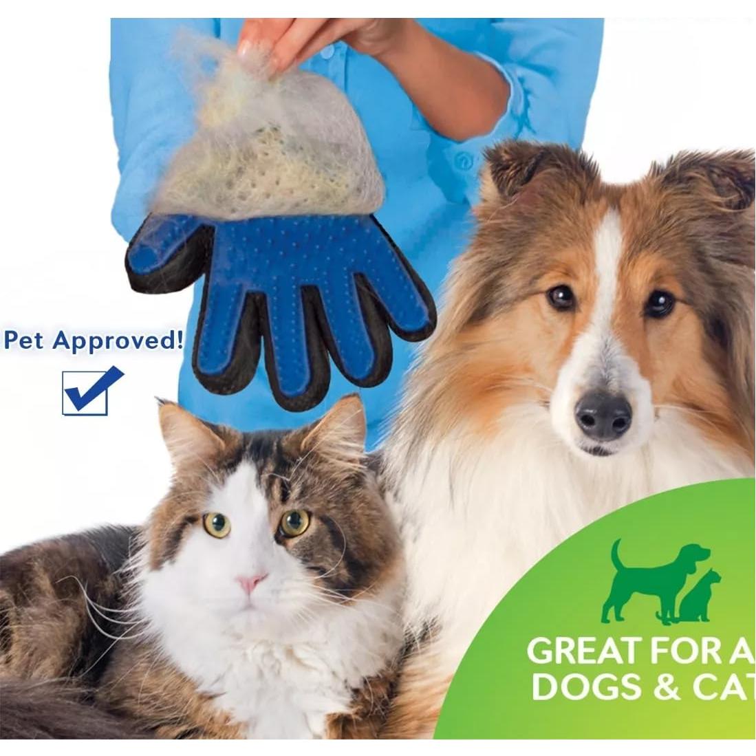 Guantes de Aseo para Mascotas SSelections - 1 Par Azul