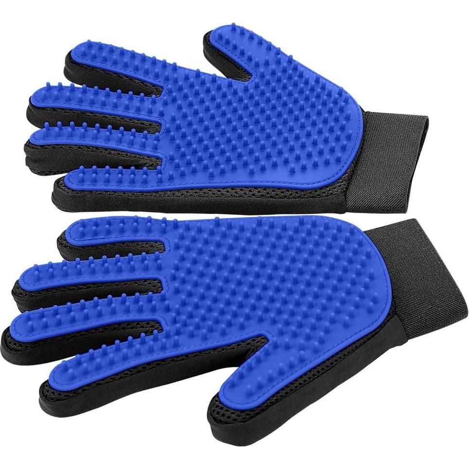 Guantes de Aseo para Mascotas SSelections - 1 Par Azul