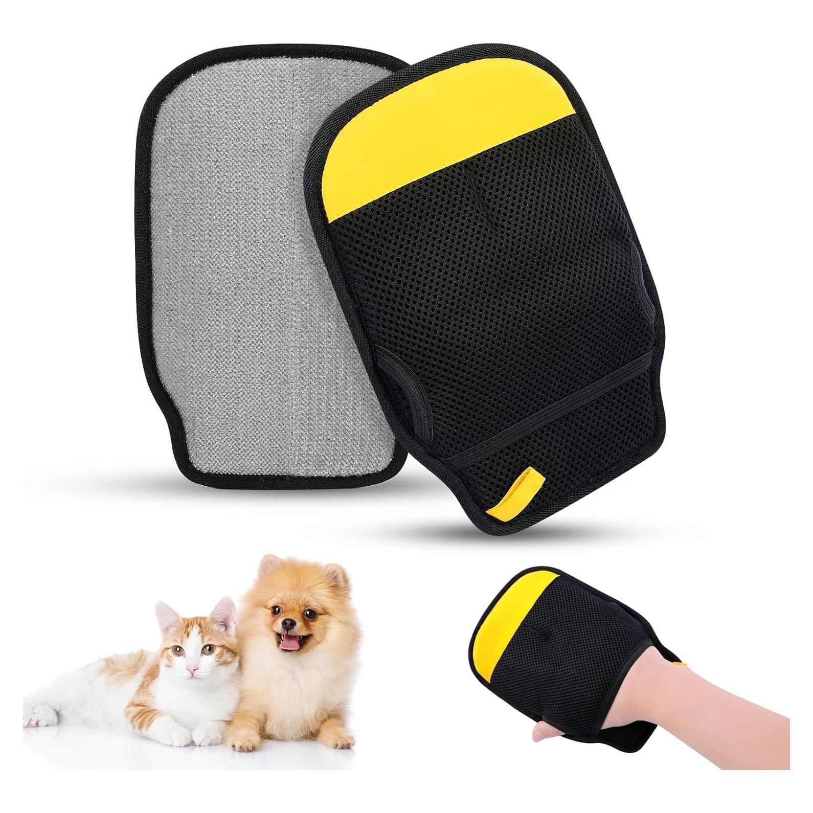 Guante Quitapelos SAWMONG 2 Pcs para Mascotas - Reutilizable