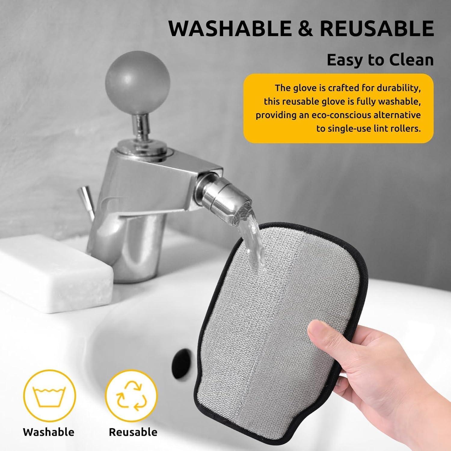 Guante Quitapelos SAWMONG 2 Pcs para Mascotas - Reutilizable