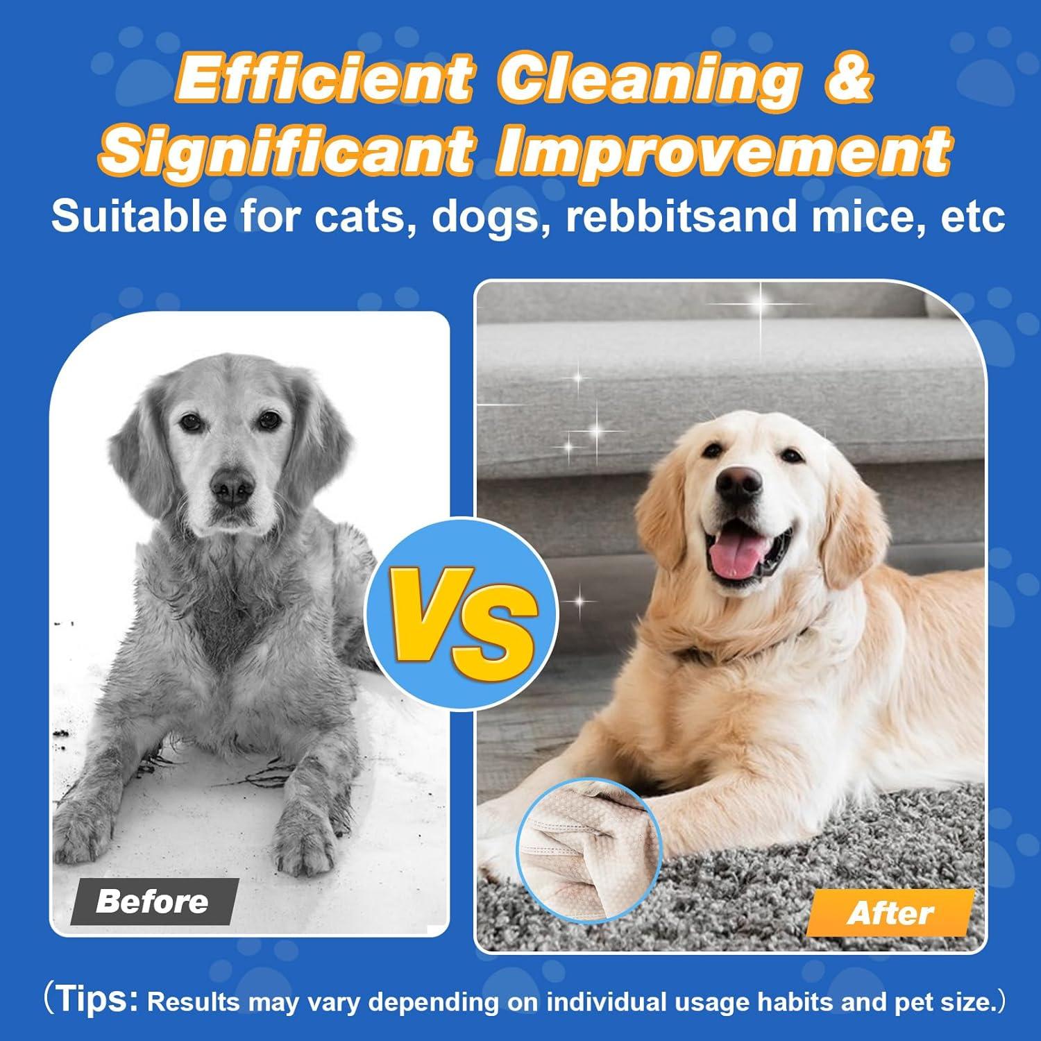 Toallitas de Guante para Mascotas GIXSEGIE 9 Pcs Hipoalergénicas