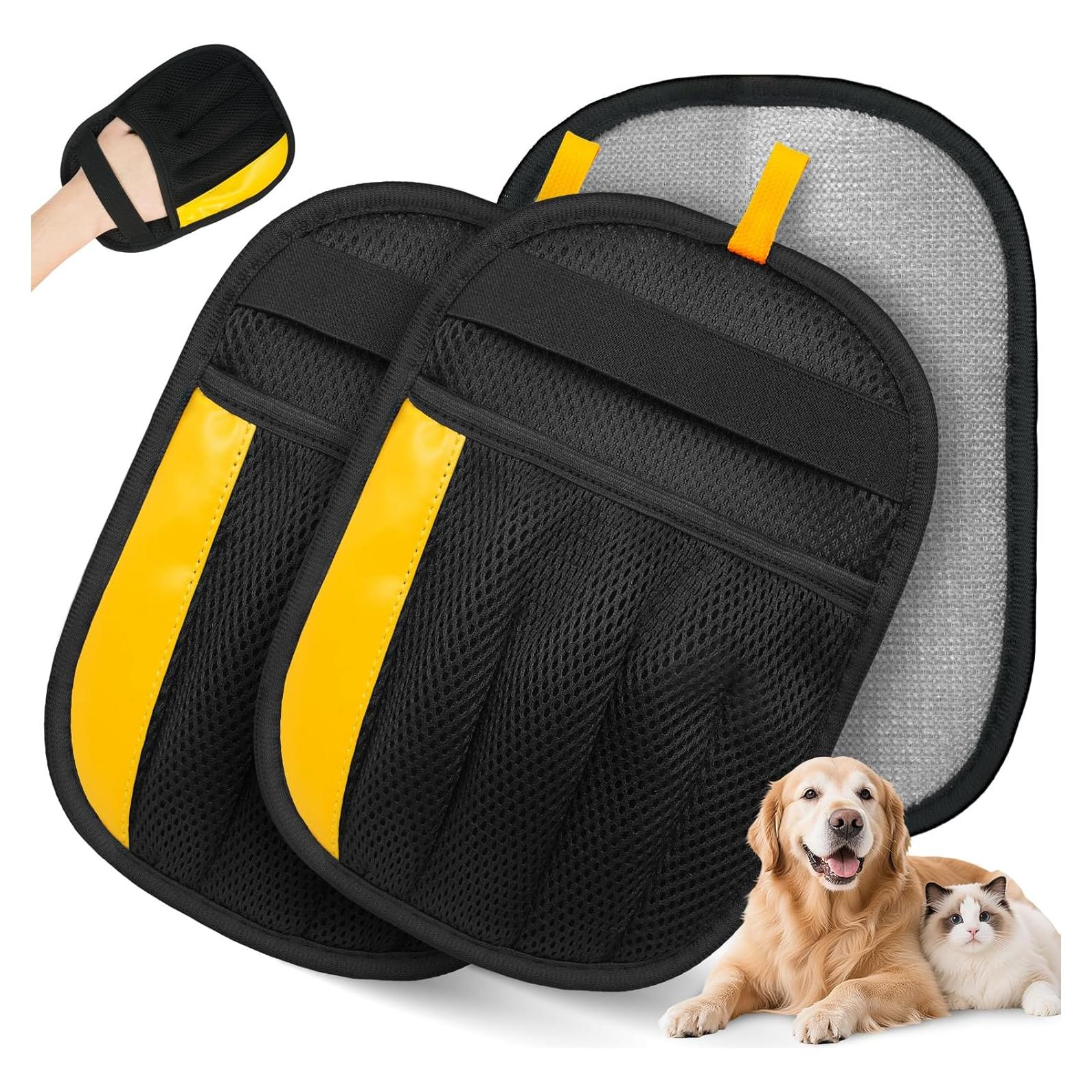 Guante Eliminador de Pelo de Mascota Guowo 2 Pcs Reutilizable