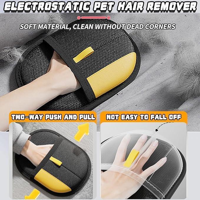 Guantes Electroestáticos para Remover Pelo de Mascotas - 5 Pcs