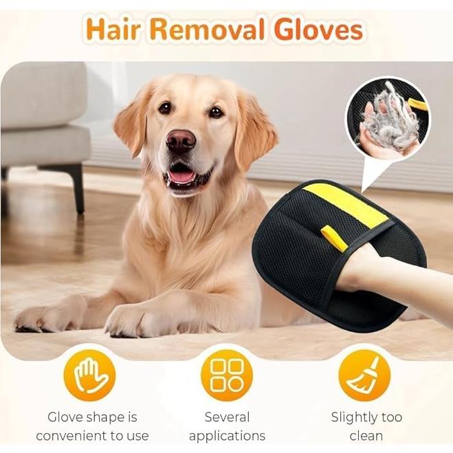 Guantes Electroestáticos para Remover Pelo de Mascotas - 5 Pcs