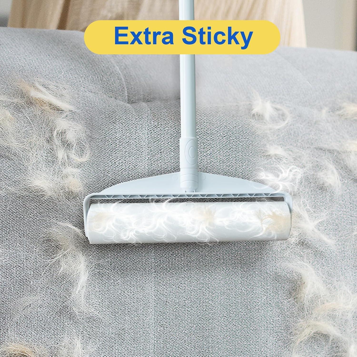 Rodillo de Pelusa Gigante Newooth 24 cm con 360 Hojas y Mango Extensible