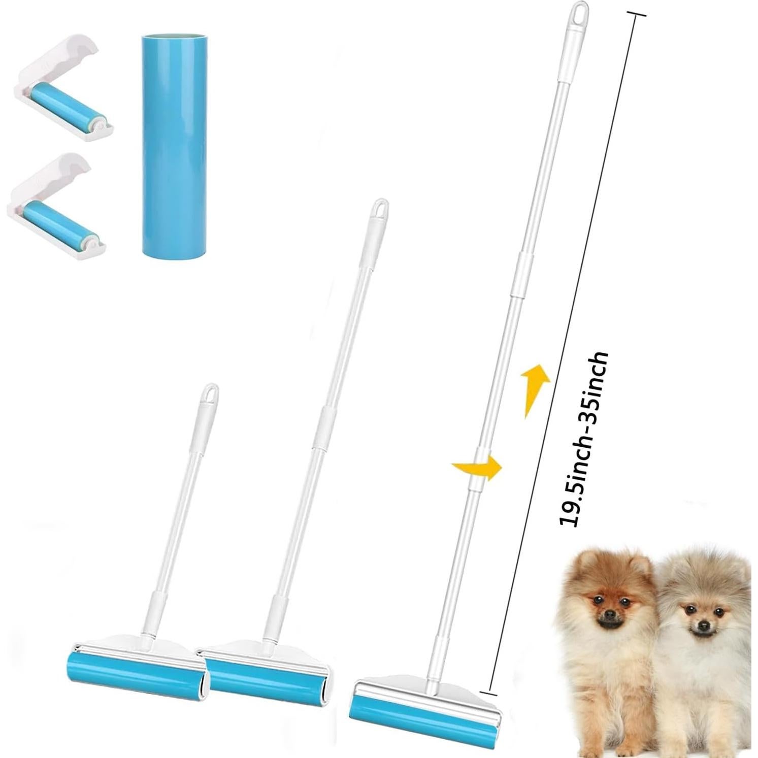 Rodillo de Pelusa Reutilizable NUOBUT 20.32 cm con Mangos Extensibles