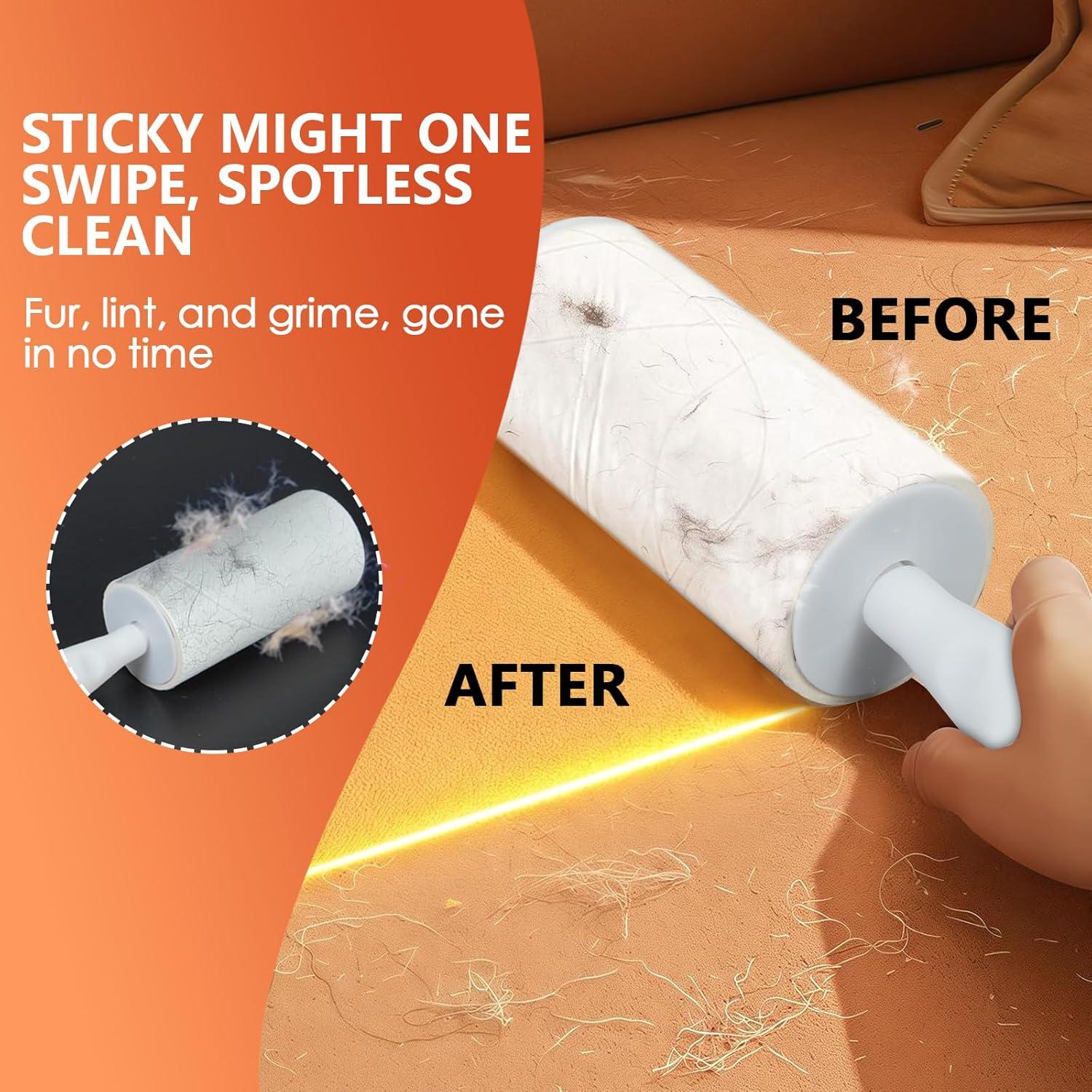 Rodillo Adhesivo Extra Pegajoso XICOSO 300 Hojas para Pelo de Mascota