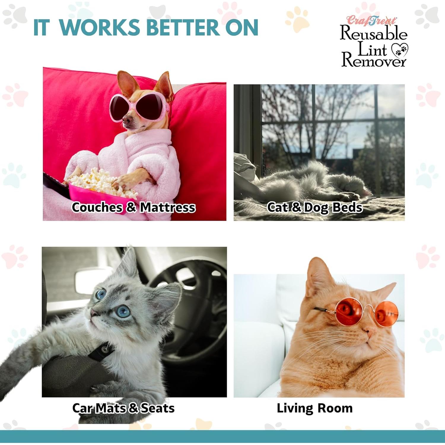 Quitapelusas Reutilizable CrafTreat para Pelo de Mascotas