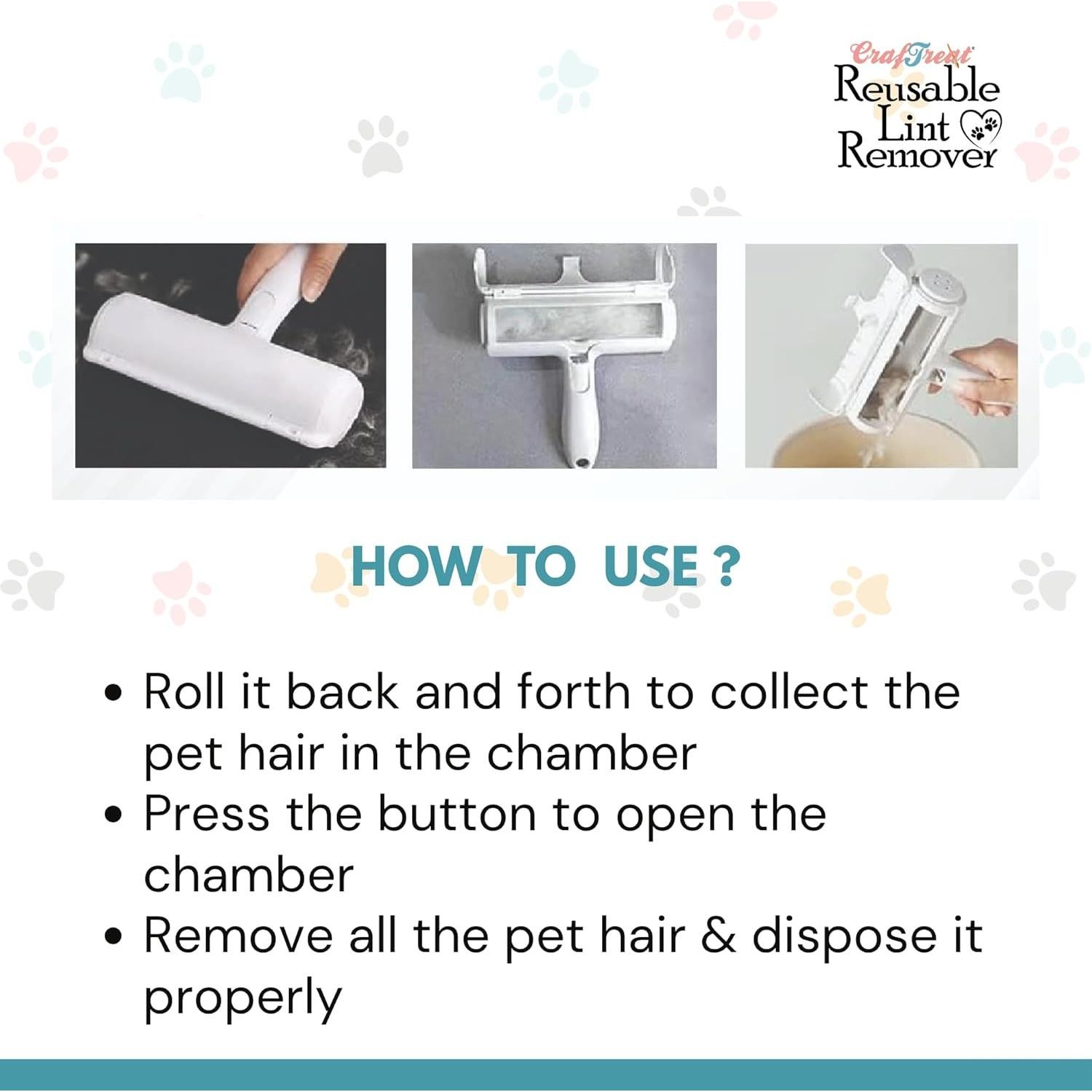 Quitapelusas Reutilizable CrafTreat para Pelo de Mascotas