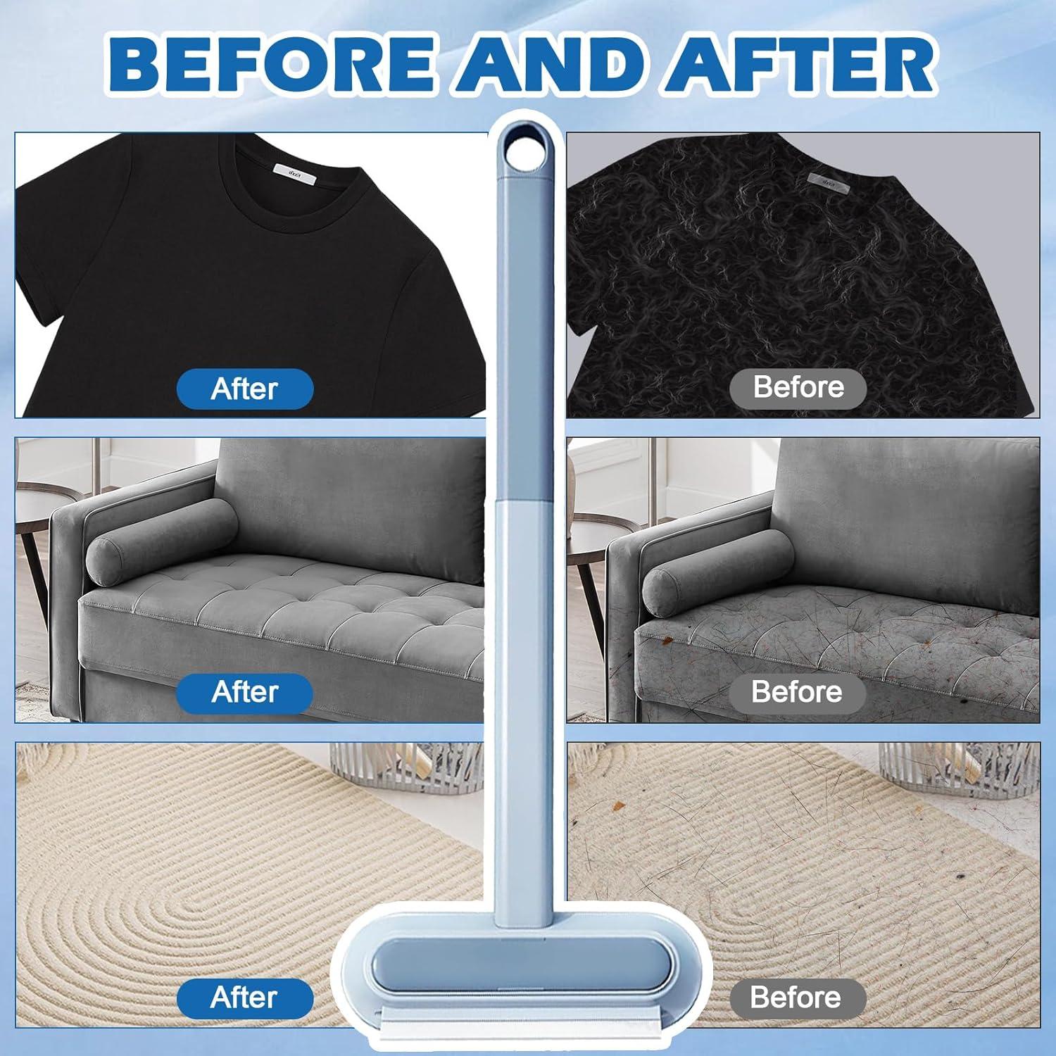 Removedor de Pelo de Mascota Ecológico - Rodillo Reutilizable Azul