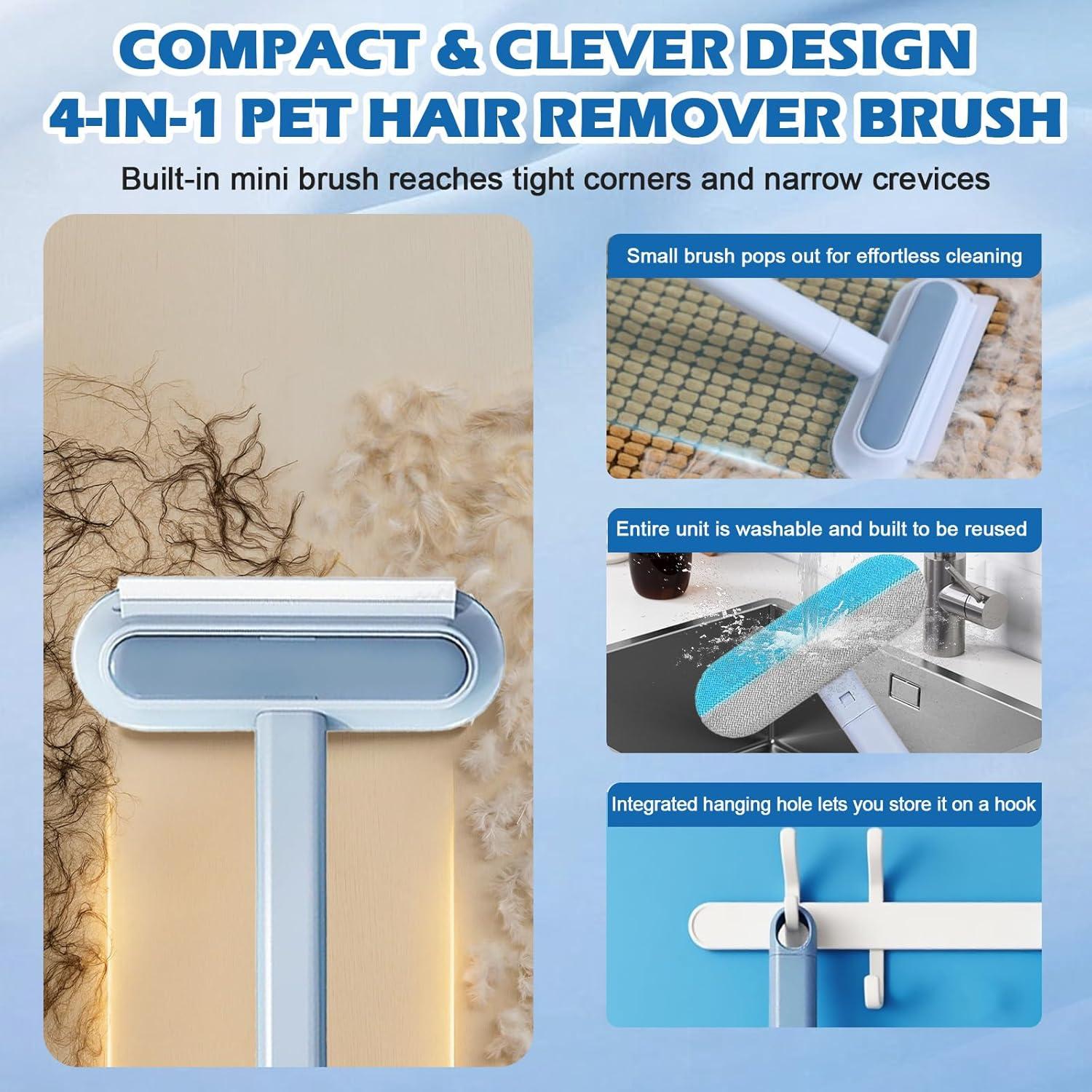 Removedor de Pelo de Mascota Ecológico - Rodillo Reutilizable Azul