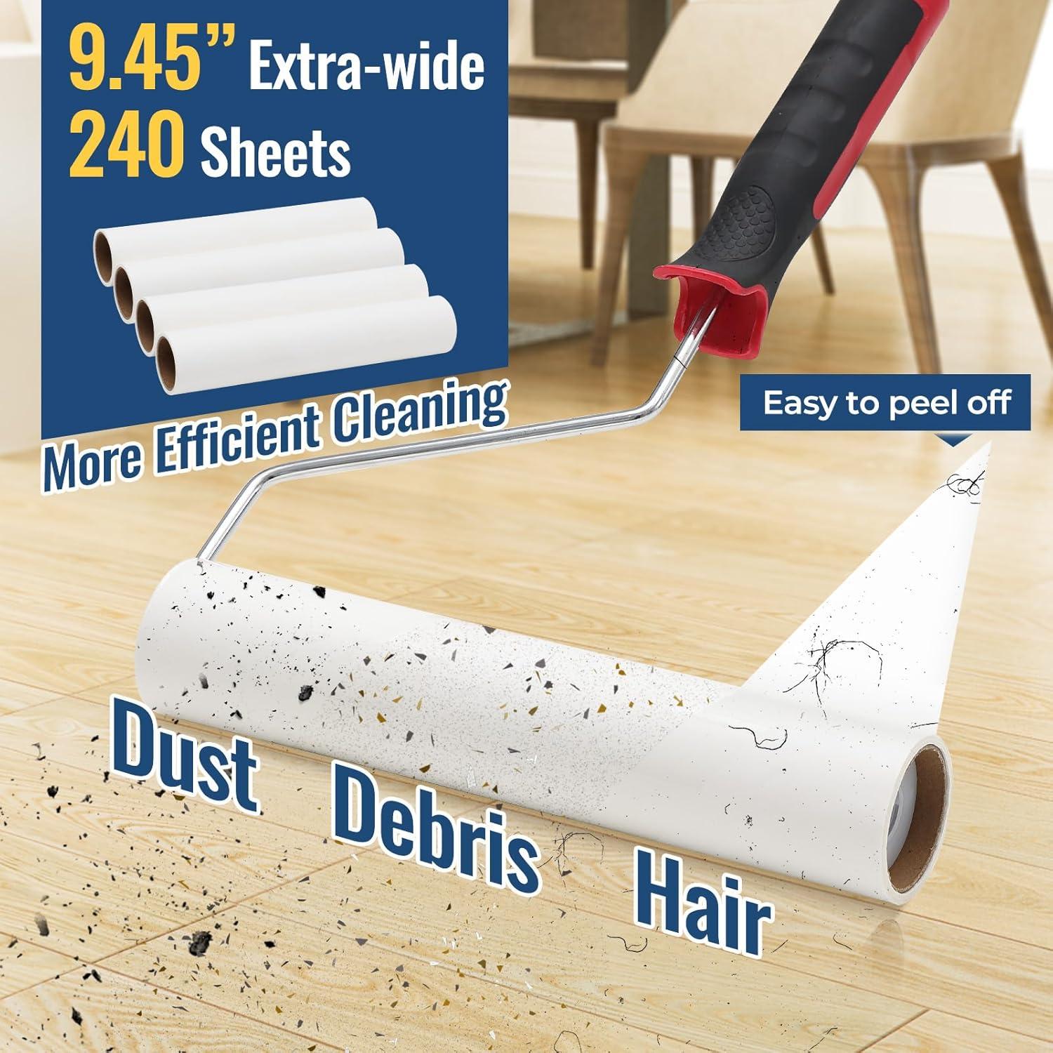 Rodillo de limpieza EUIJOIP 24 cm con mango extensible 130 cm