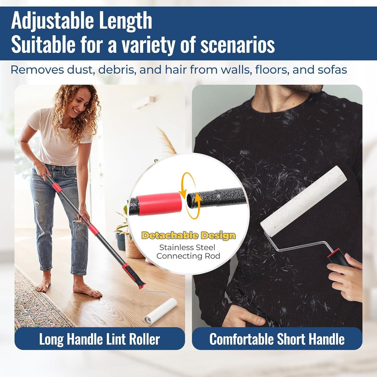 Rodillo de limpieza EUIJOIP 24 cm con mango extensible 130 cm