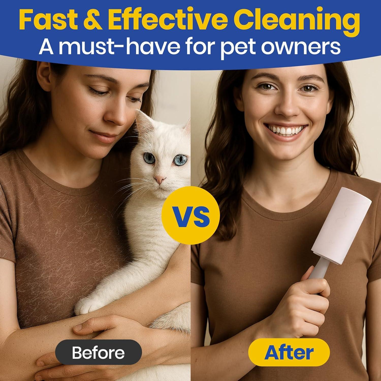 Rodillo Quitapelusas DELOMO 1,000 Hojas Azul - 5 Rodillos + 5 Recargas