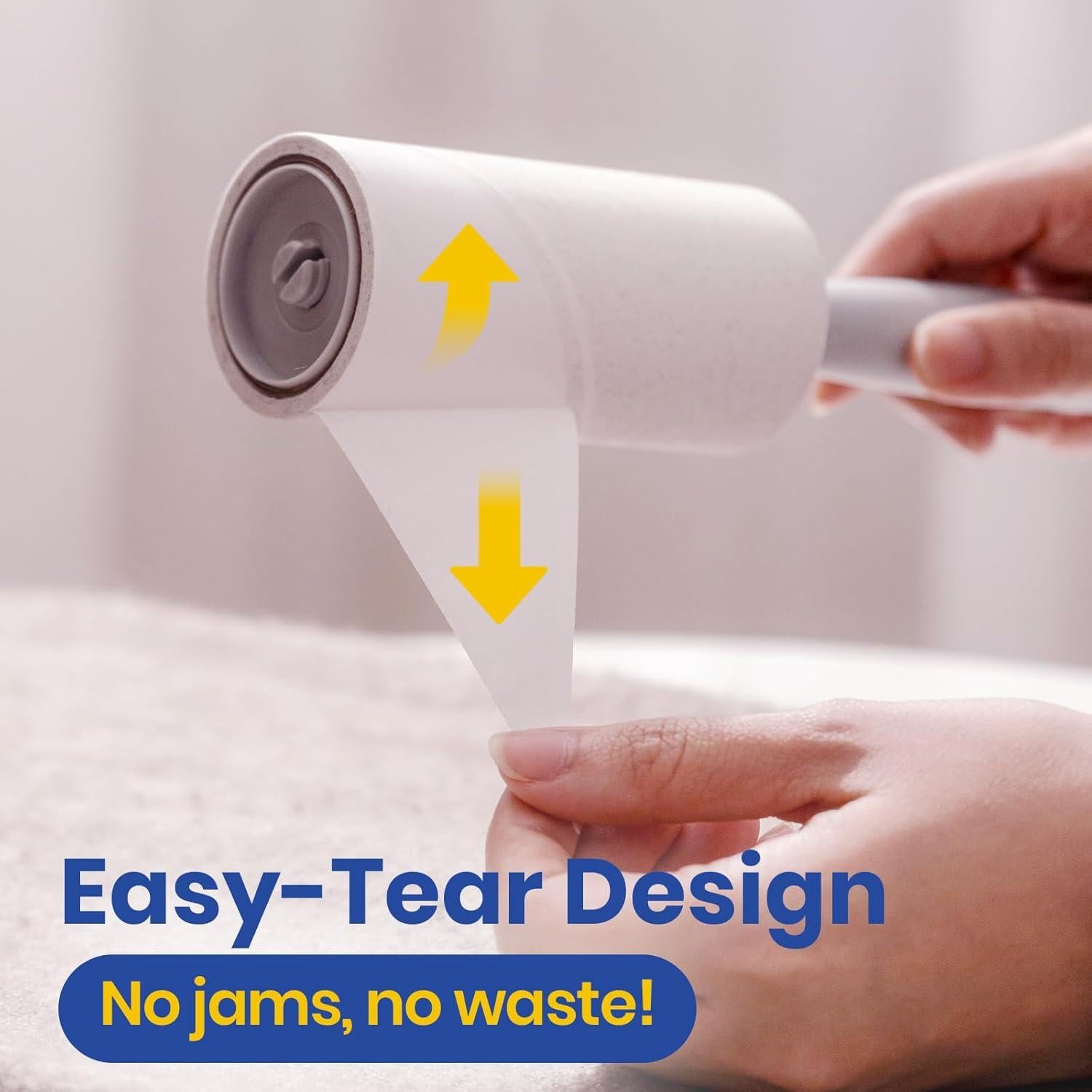 Rodillo Quitapelusas DELOMO 1,000 Hojas Azul - 5 Rodillos + 5 Recargas