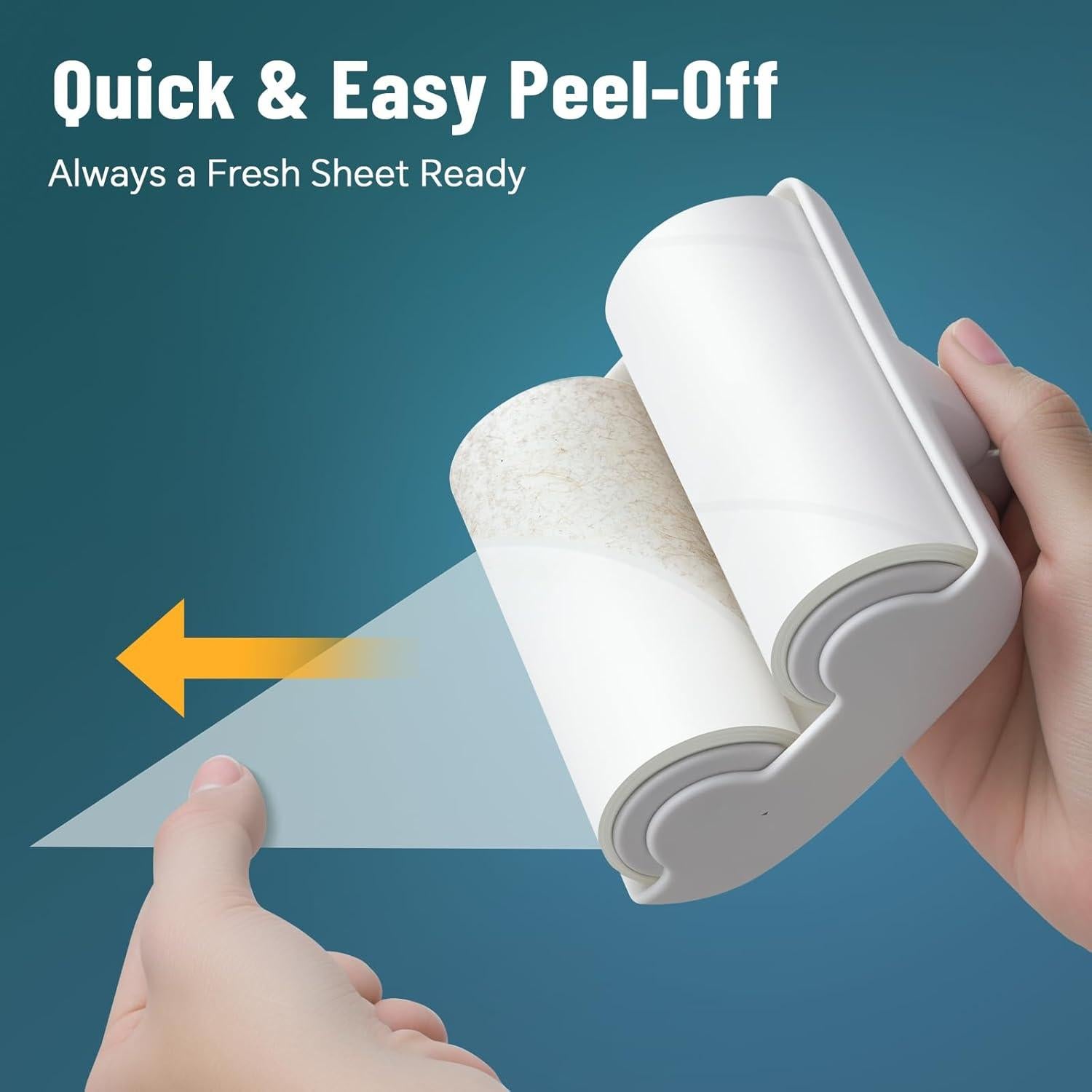 Rodillo Quitapelusas Doble NiHome con 4 Recambios, 90 Hojas