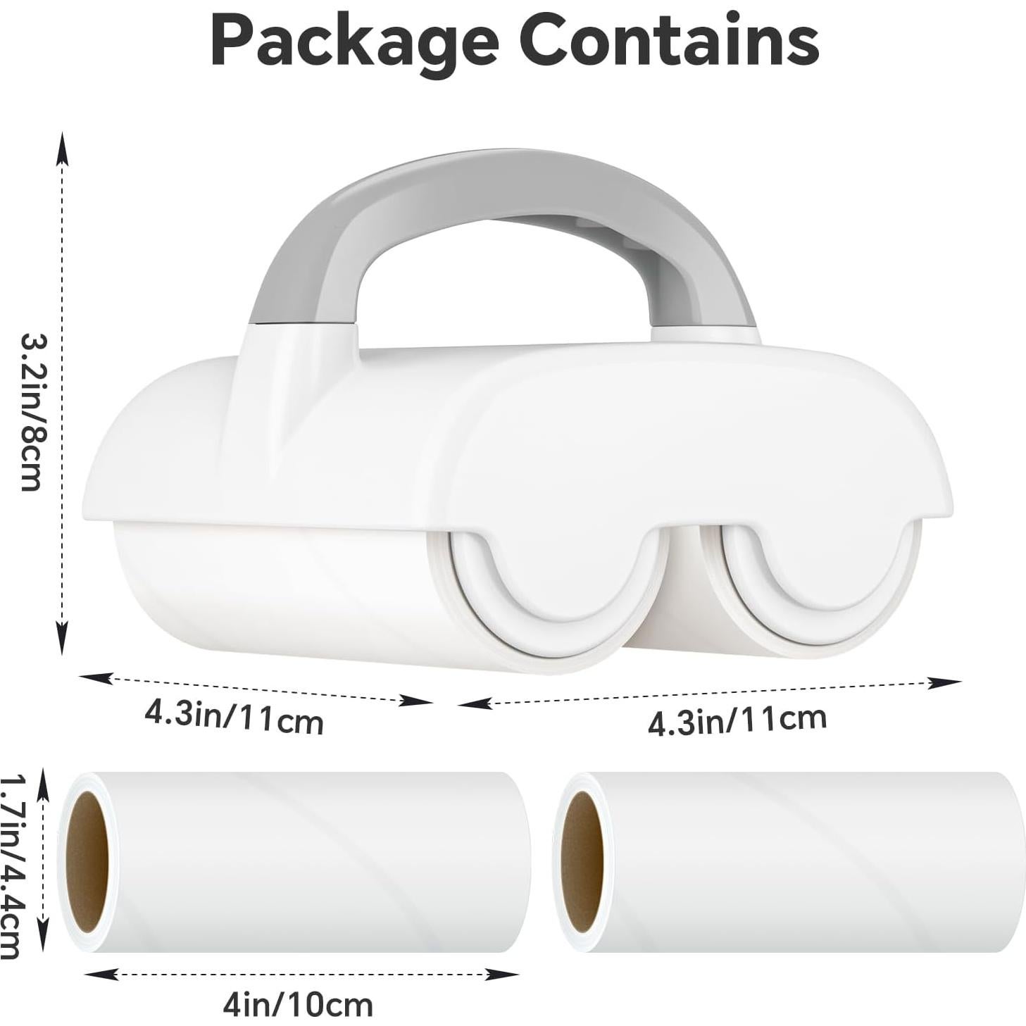 Rodillo Quitapelusas Doble NiHome con 4 Recambios, 90 Hojas