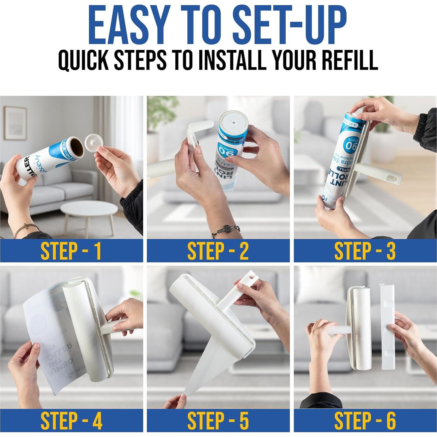 Recargas Rodillo Quitapelusas Fox Trot 450 Hojas 24 cm