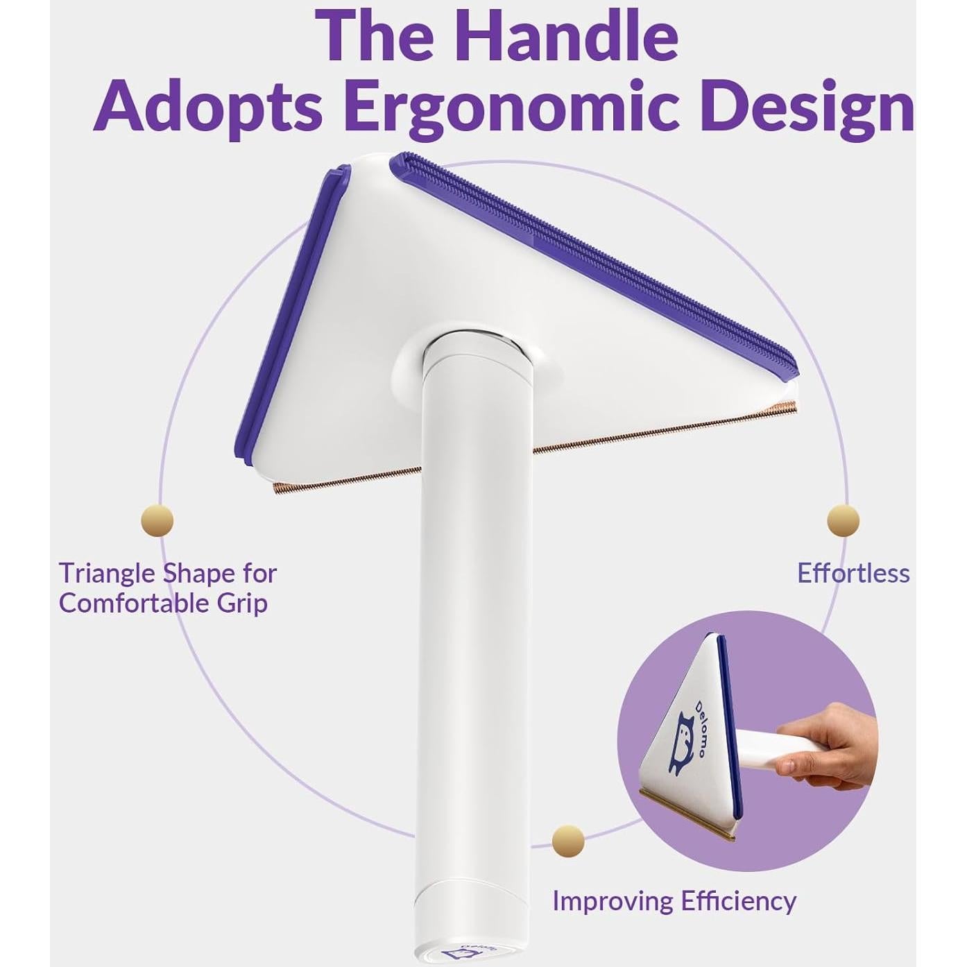 DELOMO Removedor de Pelo de Mascota 3 en 1 - 15.24 cm