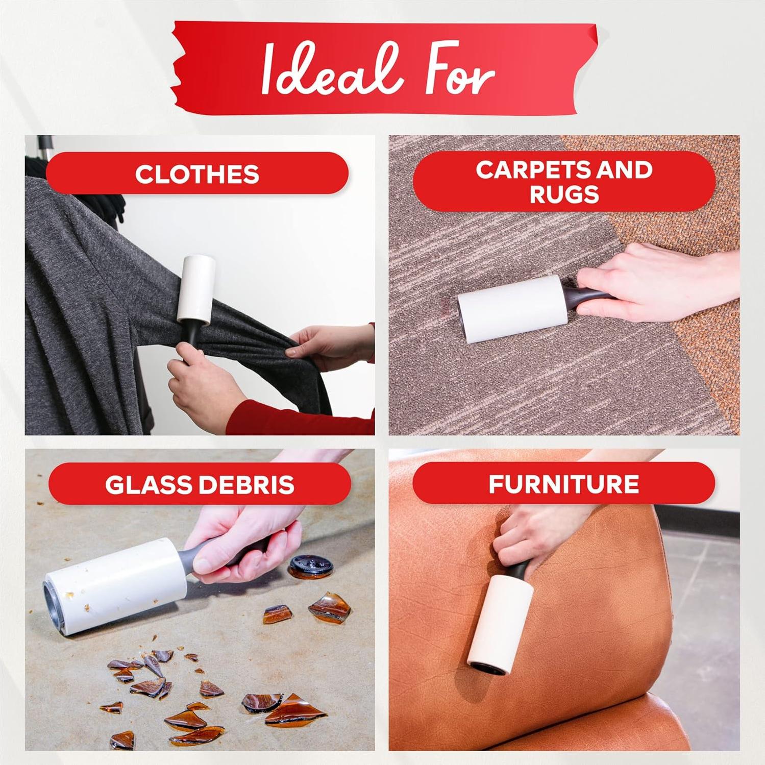 Rodillo Adhesivo para Pelo de Mascotas XFasten 180 Hojas