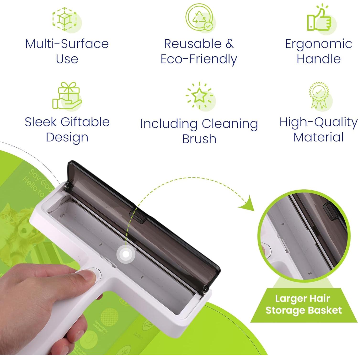 Removedor de Pelo de Mascotas Bothwinner LR0001 Ecológico 198g