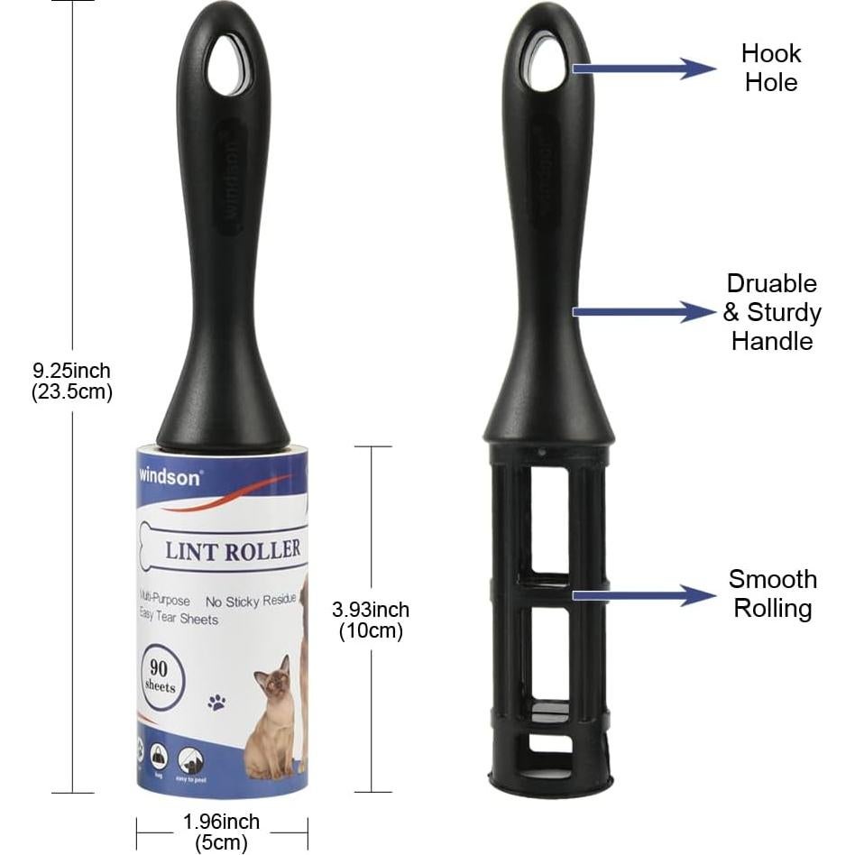 Rodillo Quitapelusas Windson - 900 Hojas, 10 Recargas, Extra Pegajoso