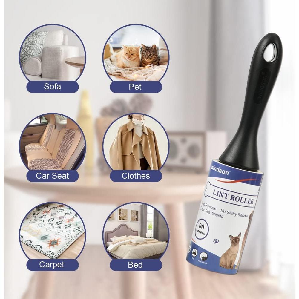 Rodillo Quitapelusas Windson - 900 Hojas, 10 Recargas, Extra Pegajoso