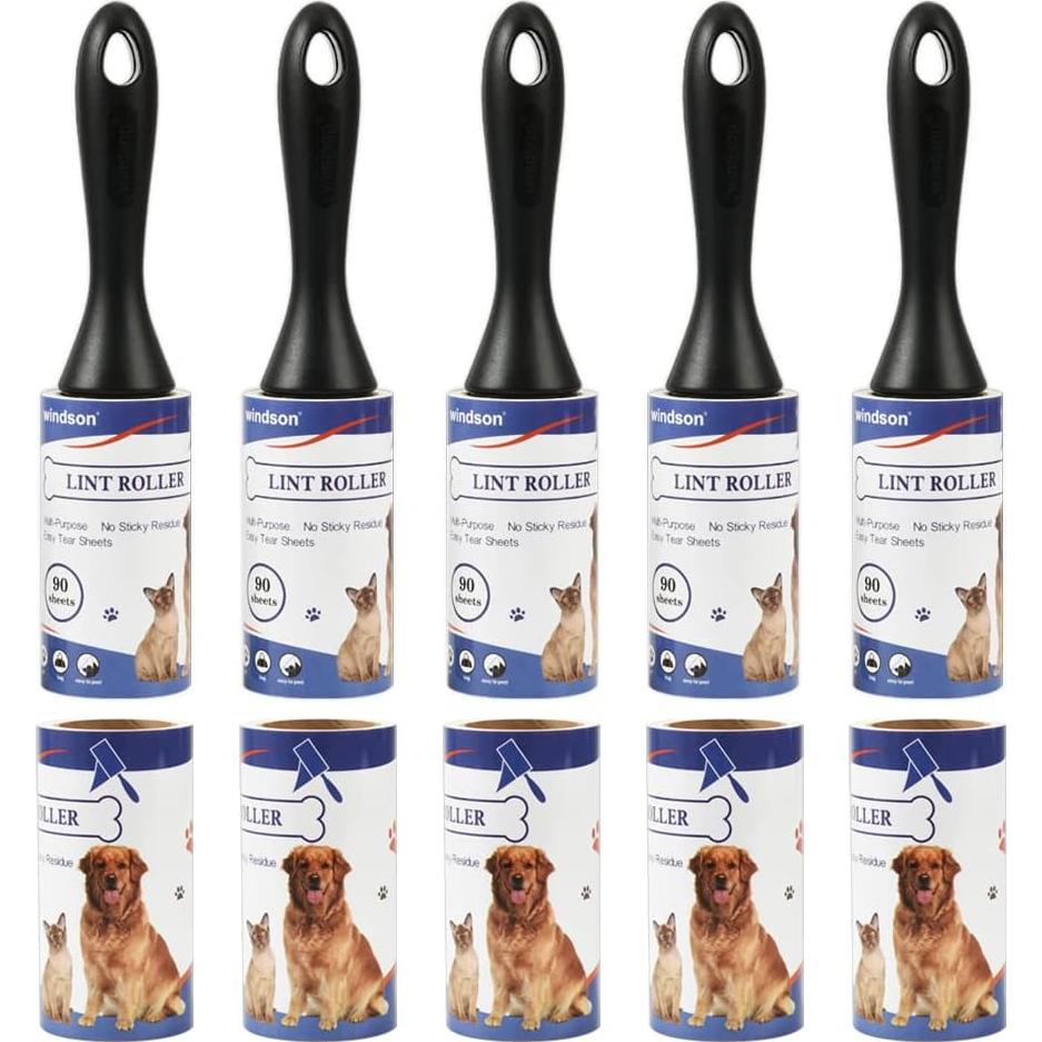 Rodillo Quitapelusas Windson - 900 Hojas, 10 Recargas, Extra Pegajoso