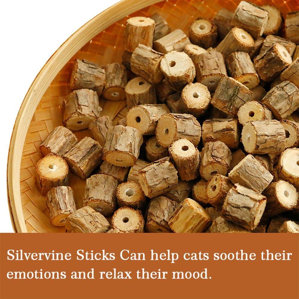 Juego de Juguetes para Gatos 3 Piezas Palos Silvervine Natural