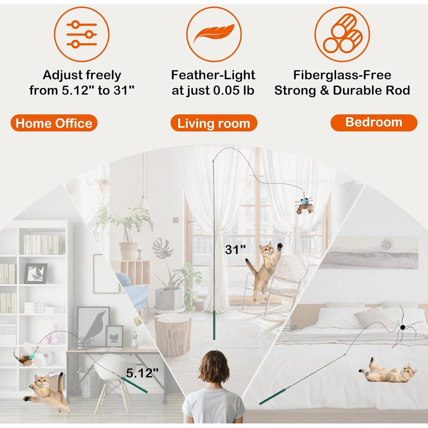 Juguete Interactivo para Gatos Catisfy BioBugs con 4 Recargas