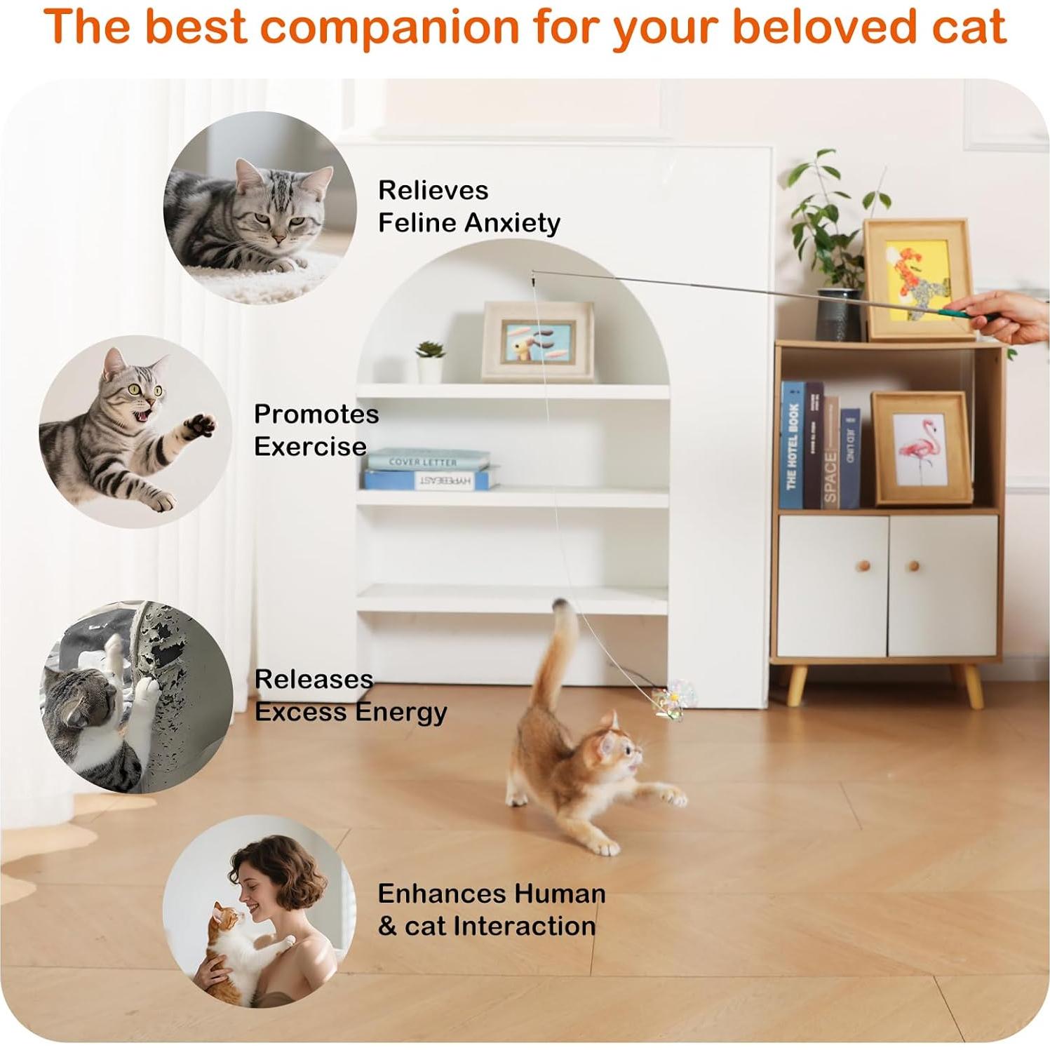 Juguete Interactivo para Gatos Catisfy BioBugs con 4 Recargas