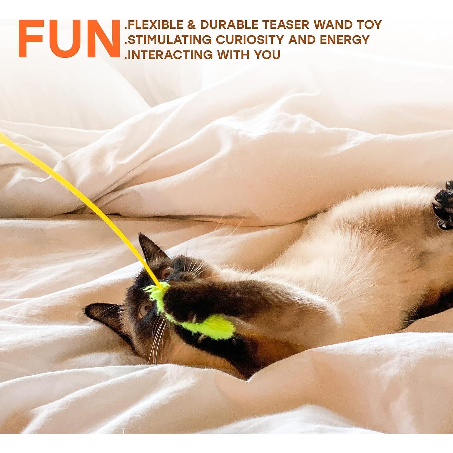 Set de Juguetes Interactivos para Gatos AlabongCat con Hierba Gatera