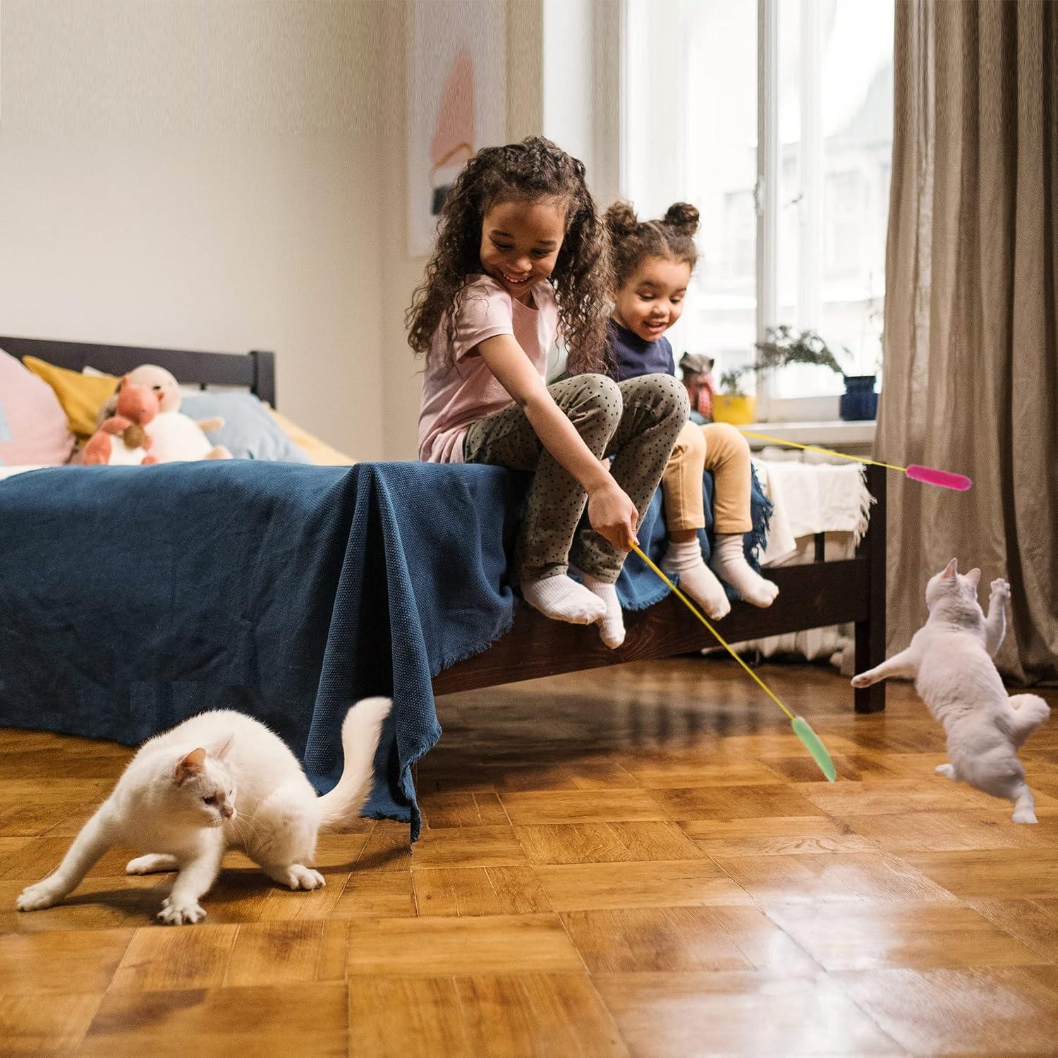 Set de Juguetes Interactivos para Gatos AlabongCat con Hierba Gatera